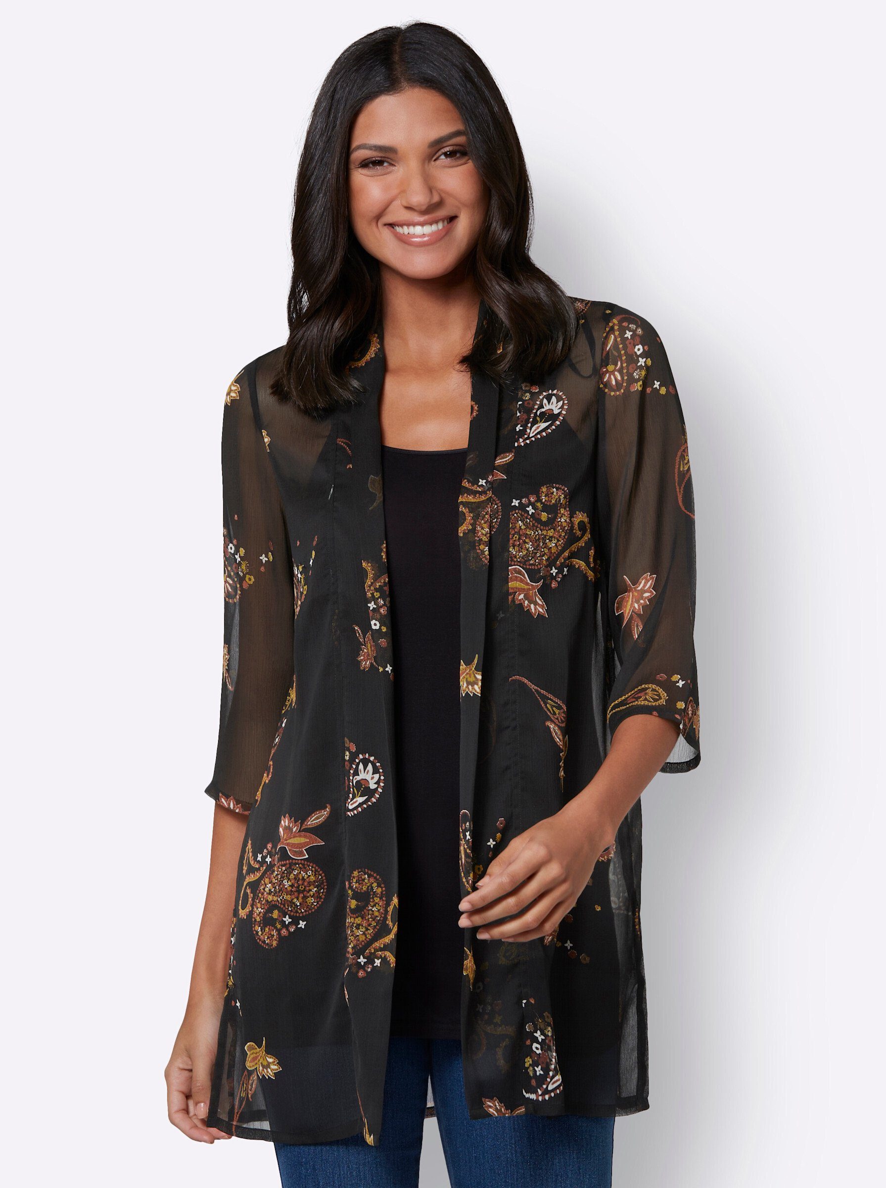 Sieh an! Klassische Bluse Longbluse . günstig online kaufen