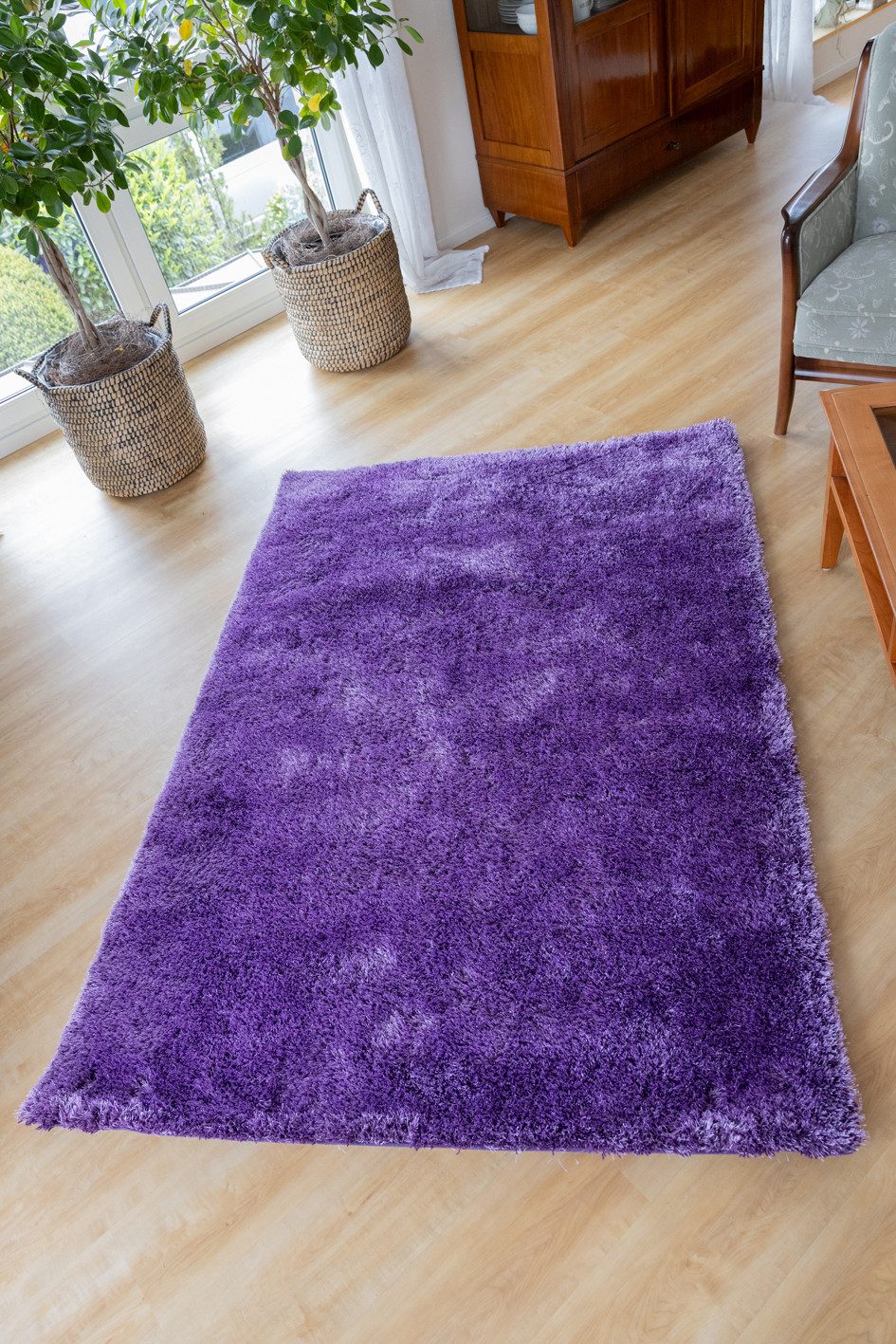 Böing Carpet Hochflor-Teppich BC Shaggy violett