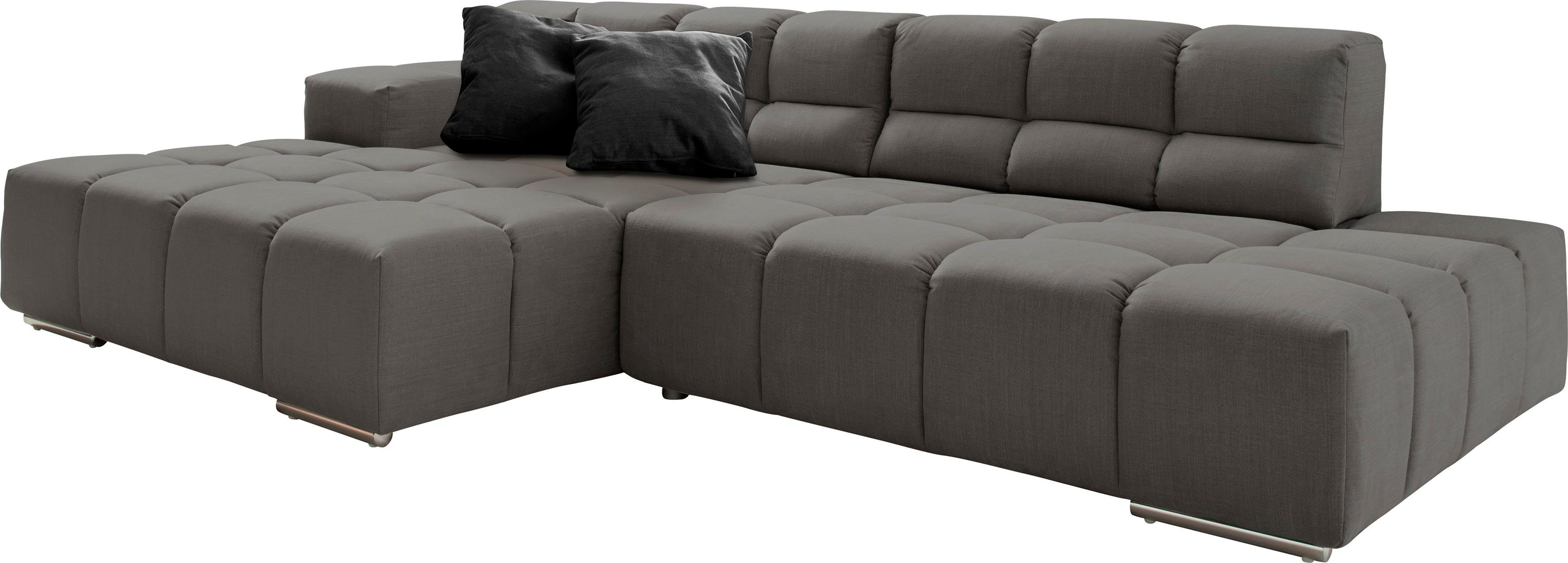 designwerk Ecksofa Temple L-Form, tolles Designsofa, mit Sitztiefenverstellung