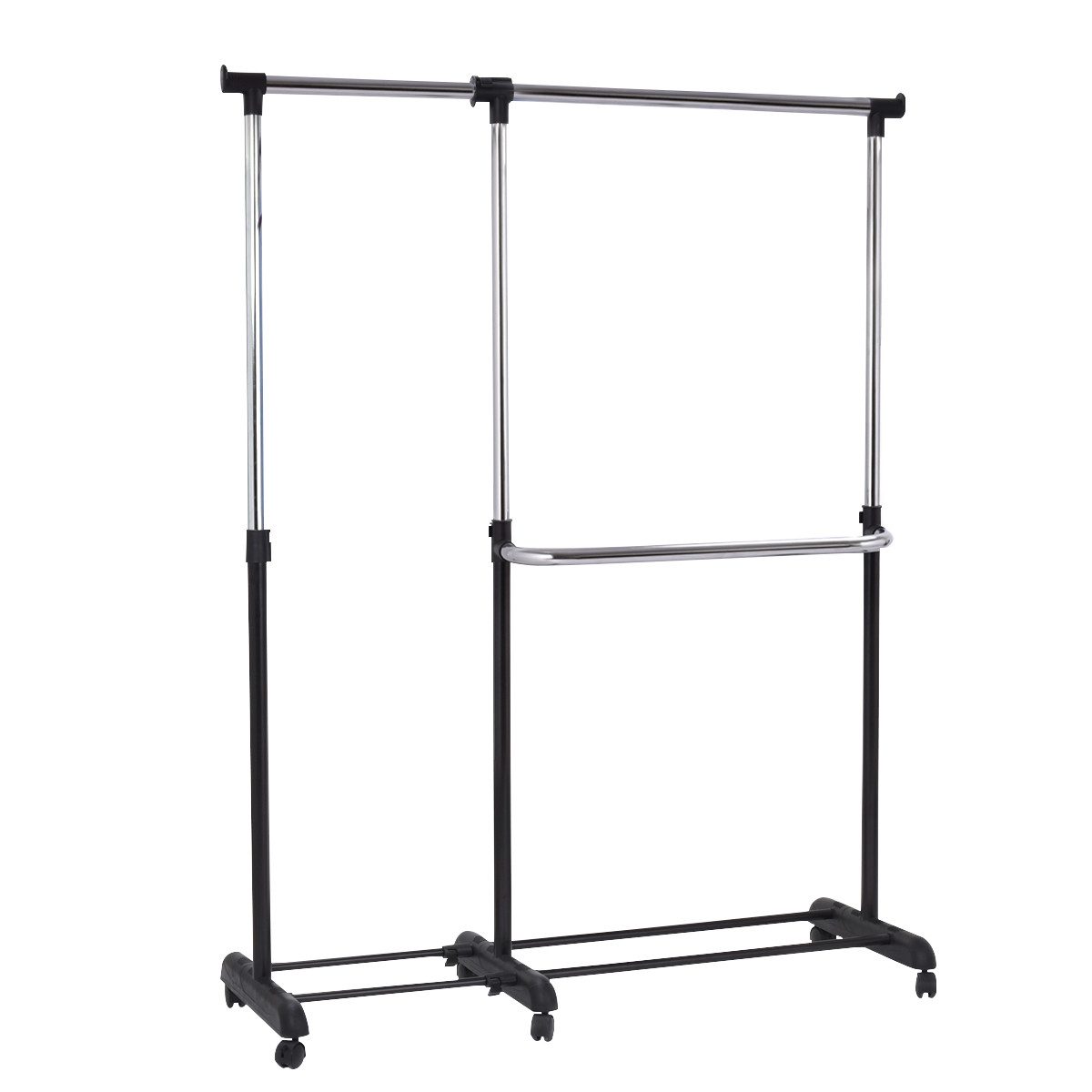 COSTWAY Kleiderständer, ausziehbar, höhenverstellbar, (91-160)x43x(93-168)c günstig online kaufen