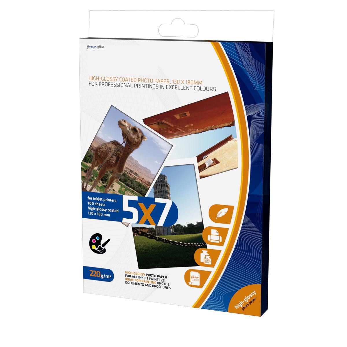 Mediarange Fotopapier 100 Blatt hochglanz Fotopapier / Größe: 13x18cm / High Glossy 220g/m²