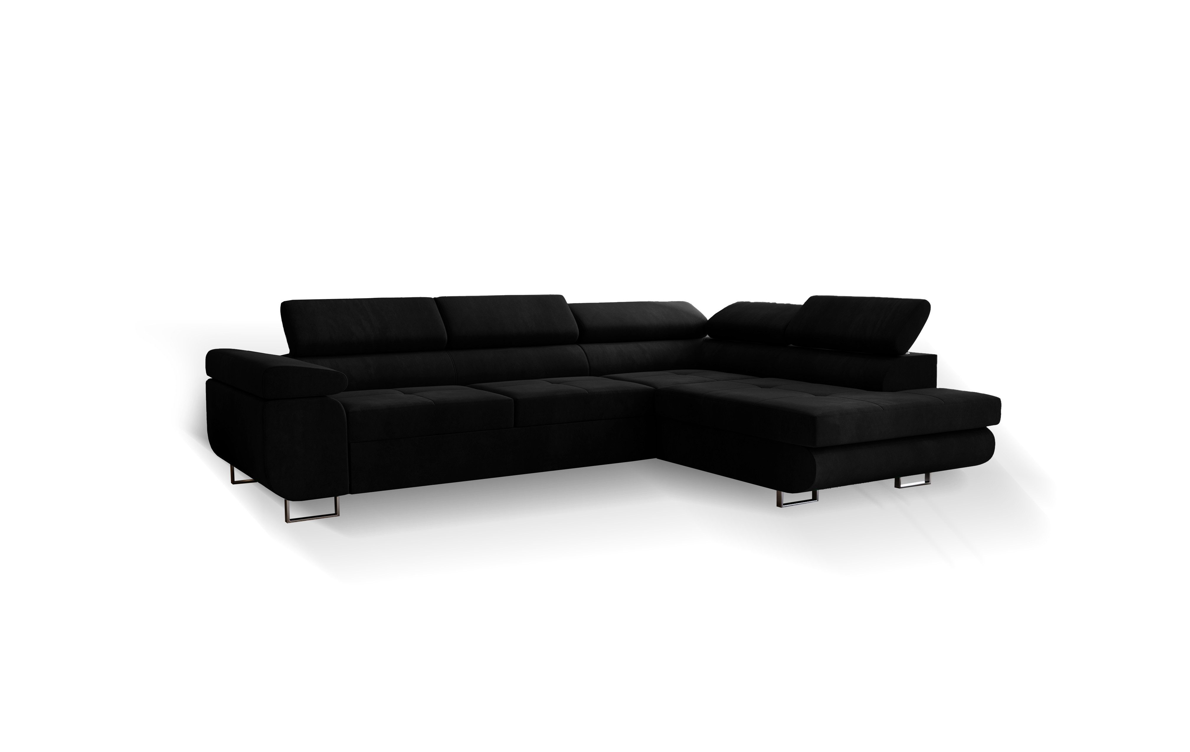Goldstoff Ecksofa mit Schlaffunktion - Designersofa, Sofa mit Bettfunktion günstig online kaufen