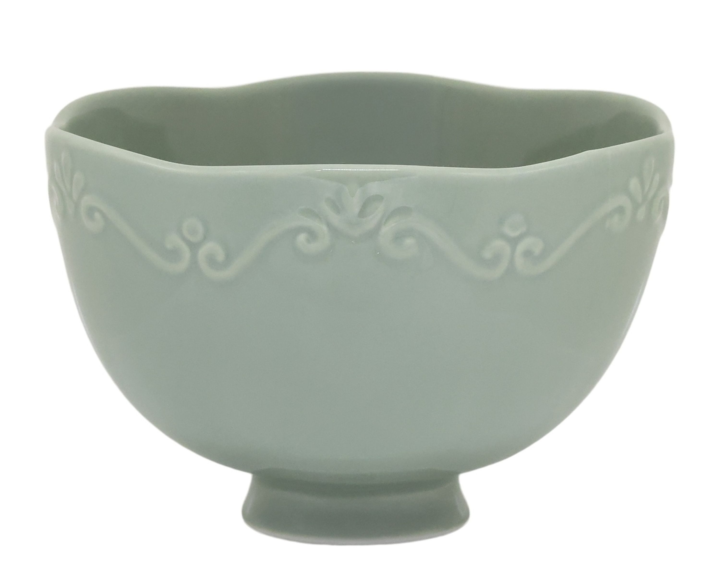 Chic Antique Schüssel Chic Antique - Schüssel Schale "Provence" Porzellan H10/D14cm Grün, Porzellan