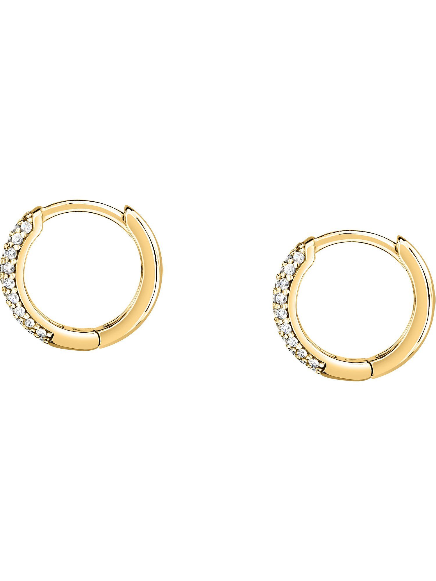 FAVS Paar Creolen FAVS Damen-Creolen 375er Gelbgold Zirkonia (Paar)