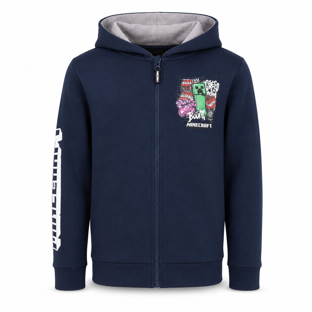 Minecraft Kapuzenpullover Minecraft Creeper TNT Kinder Hoodie Pullover Gr. 128 oder 140