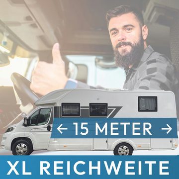 VSG24 7" FUNK-Set PREMIUM PRO HD für PKW Nummernschild inkl. Monitor, 2x Rückfahrkamera (Einfache Montage 12-24V CAN-BUS Ready 2.4GHz digital Funk Nachtsicht)