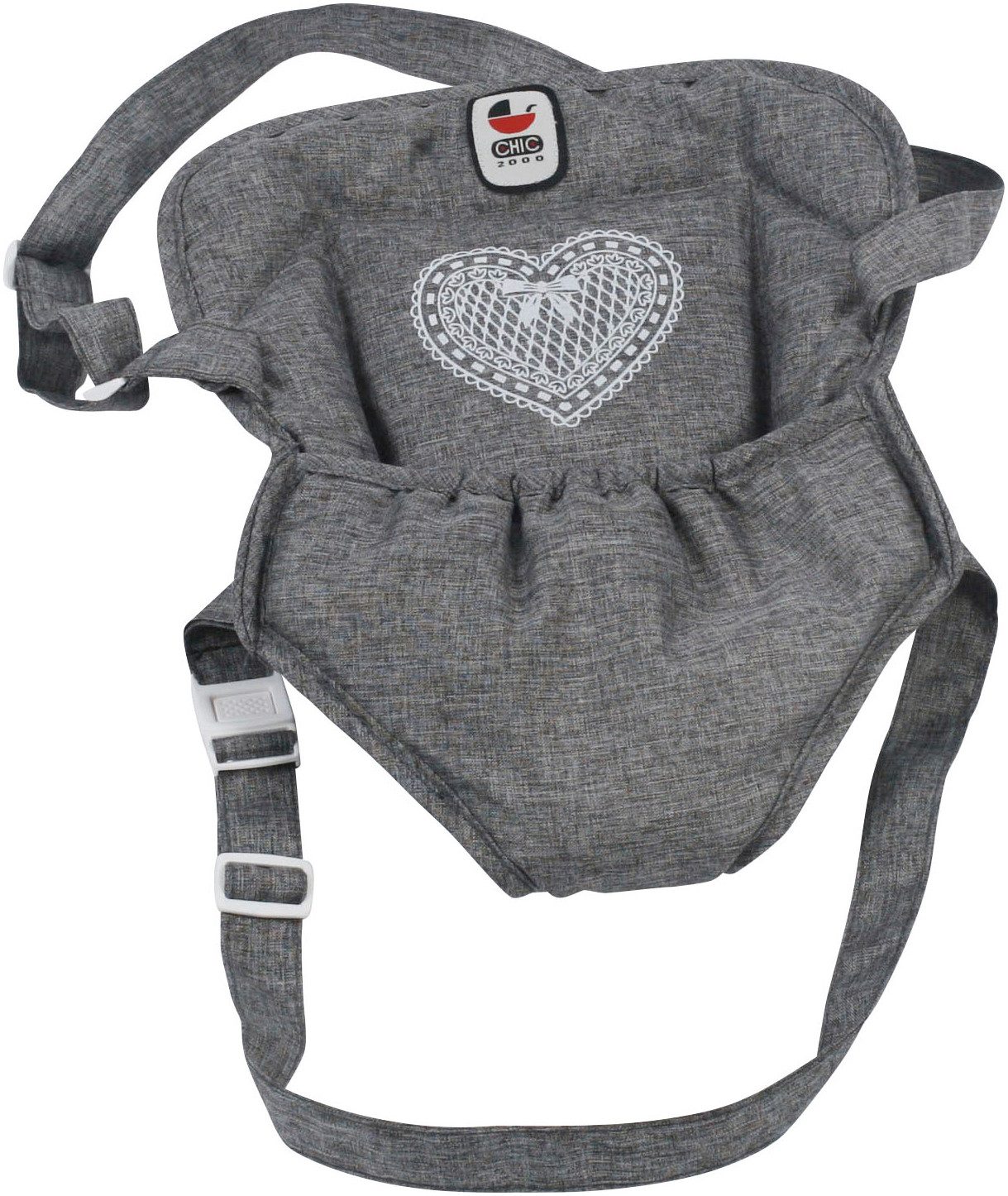 CHIC2000 Puppen Bauchtrage Jeans Grey