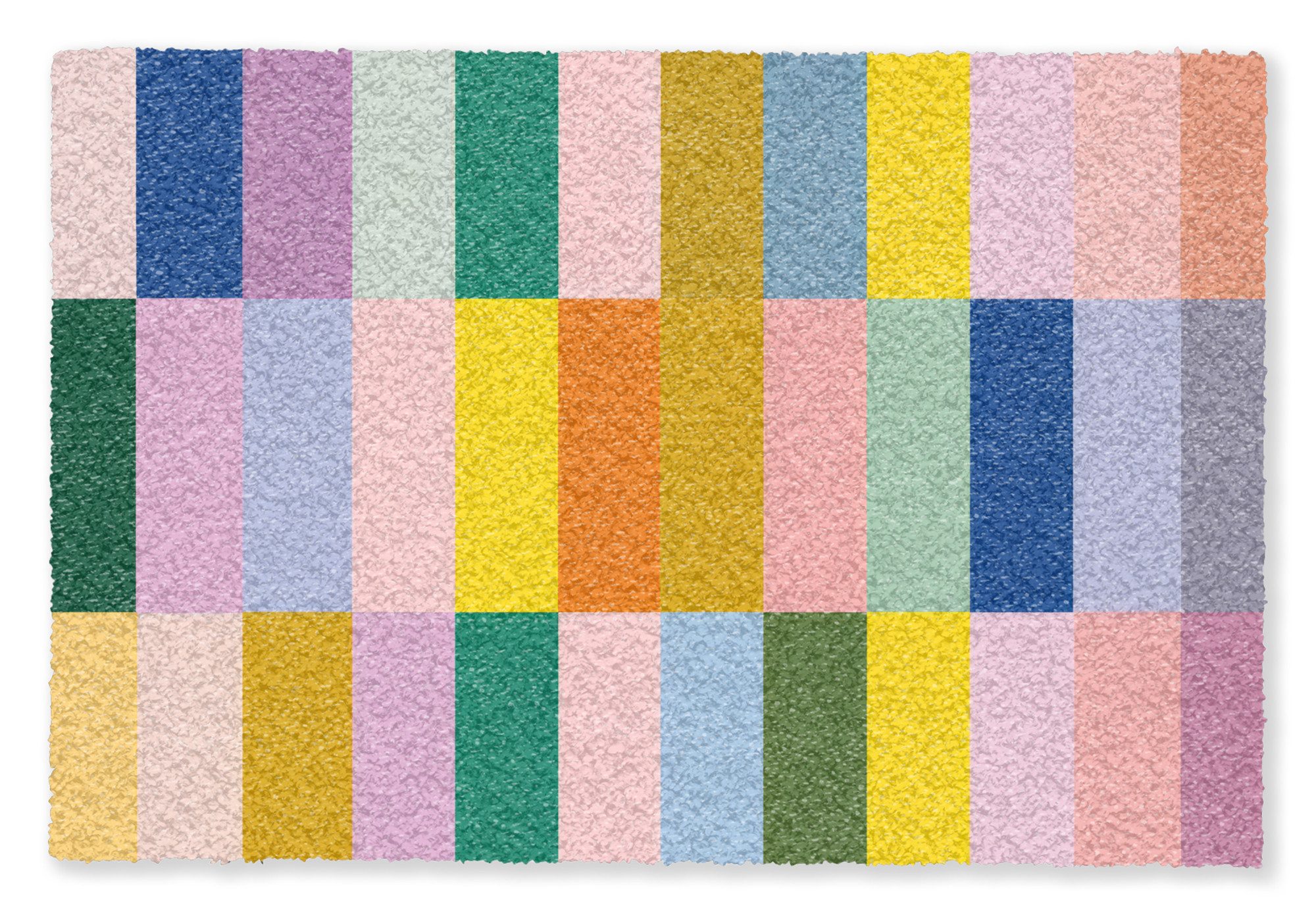 MuchoWow Fußmatte Streifen - Blau - Muster - Abstrakt, Rechteckig, innen Schmutzfangmatte, Tür, Schmutzfänger Flur, Teppich 60x40 cm