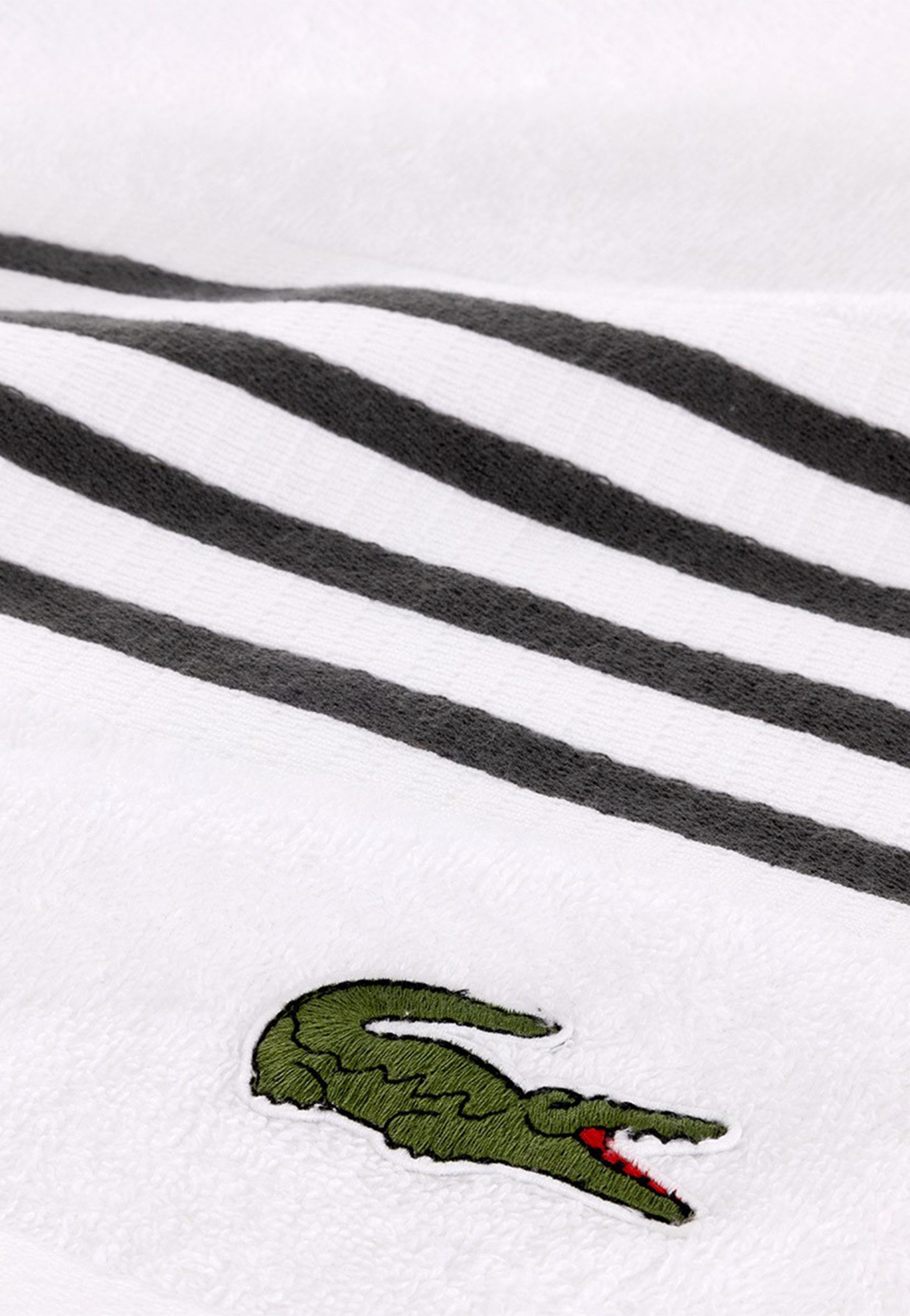 Lacoste Duschtuch LCOURTLI, Frottier (1-St), mit Label-Applikationen