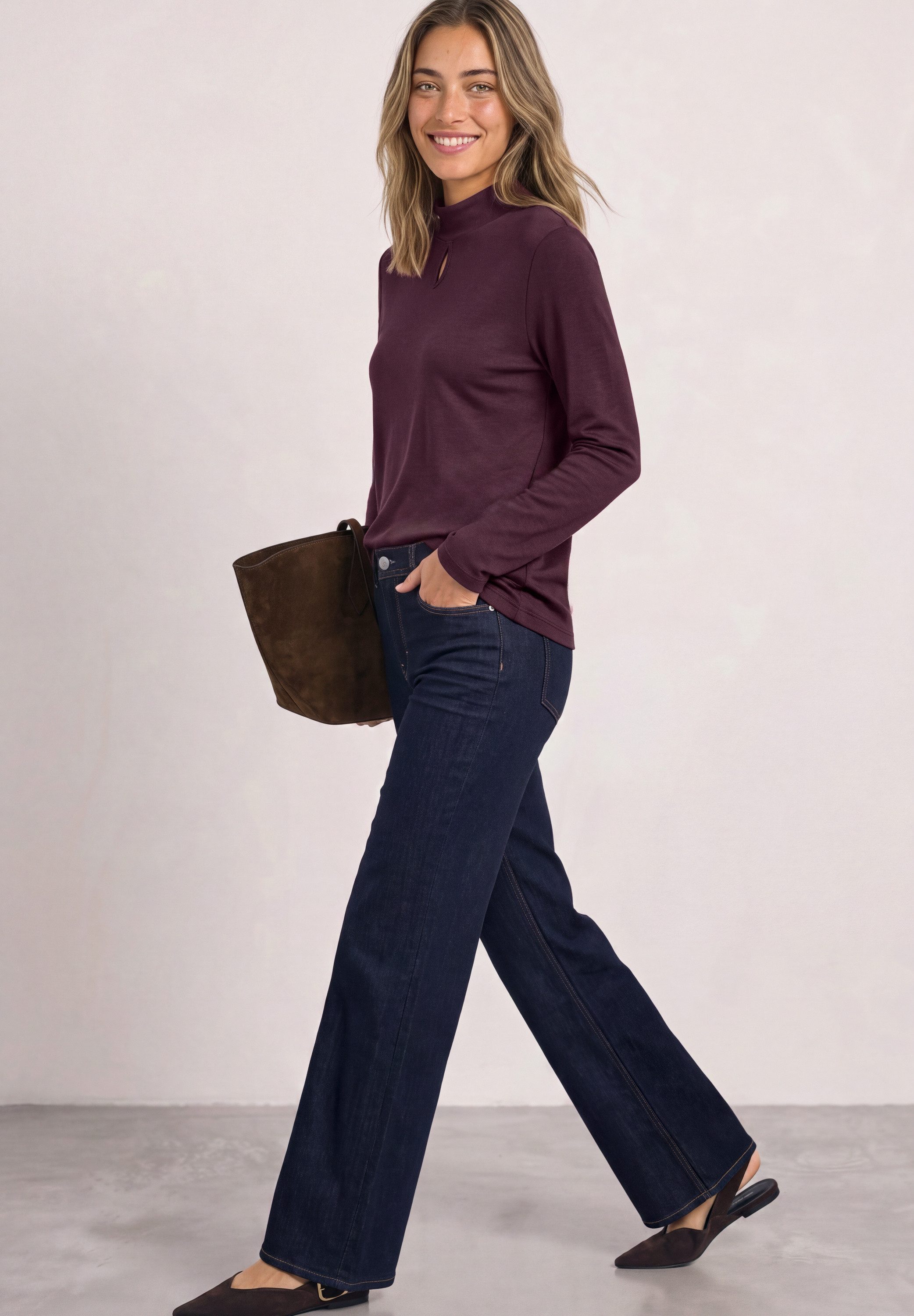 STREET ONE Langarmshirt mit Stehkragen – Bild 3 von 5