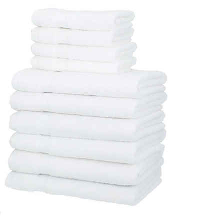 Betz Handtuch Set 10-TLG. Handtuch-Set Palermo Farbe weiß, 100% Baumwolle