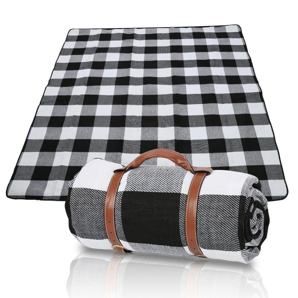 Picknickdecke 200x200cm Reisedecke Wasserdicht,mit Tragegriff,für Outdoor,Camping, Clanmacy, Faltbar, Aufrollbar, Isoliert, Ultraleicht, tragbar, Wasserabweisend