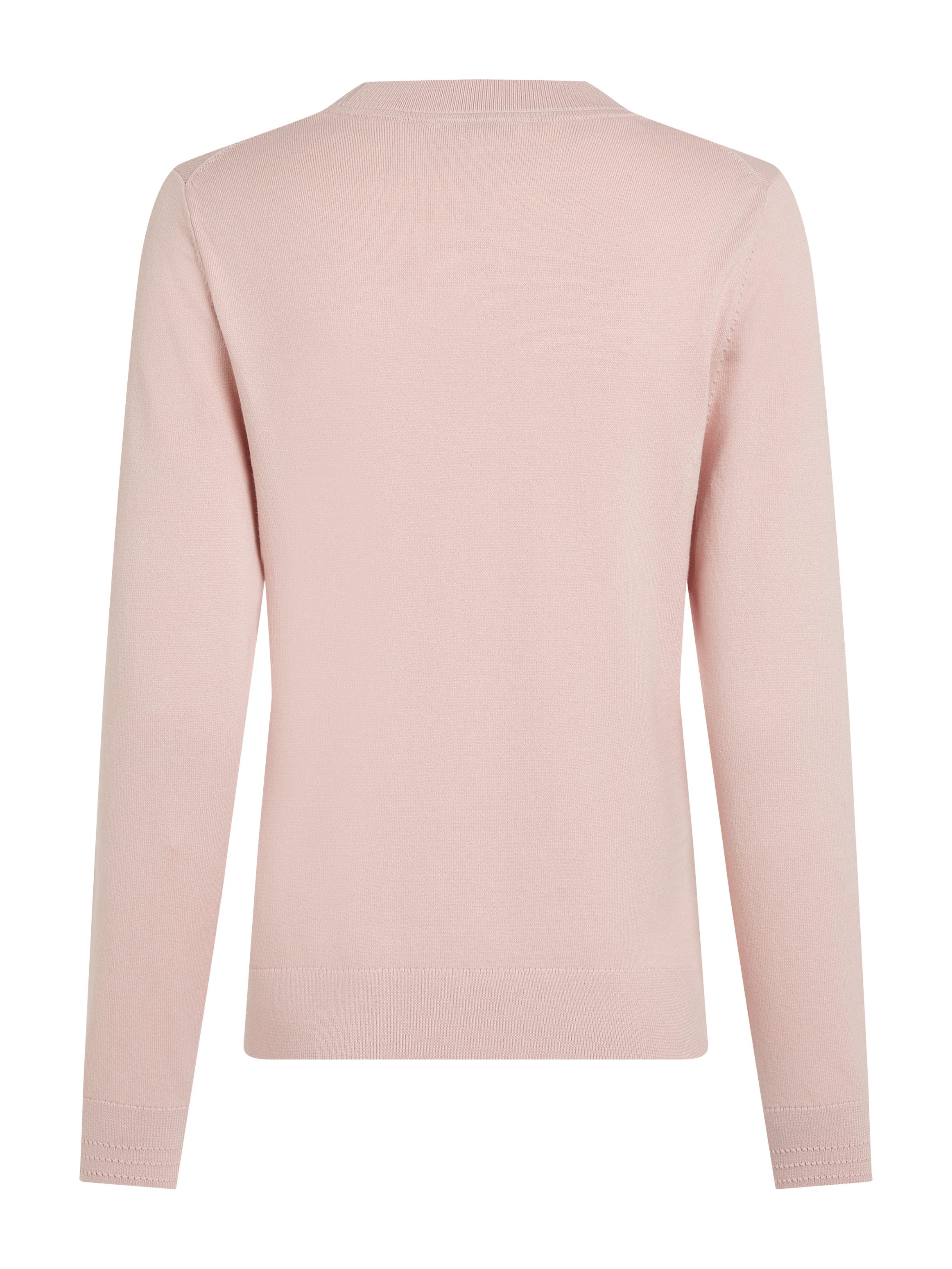 Tommy Hilfiger Rundhalspullover CO JERSEY STITCH LS C-NK SWT mit Logosticke günstig online kaufen