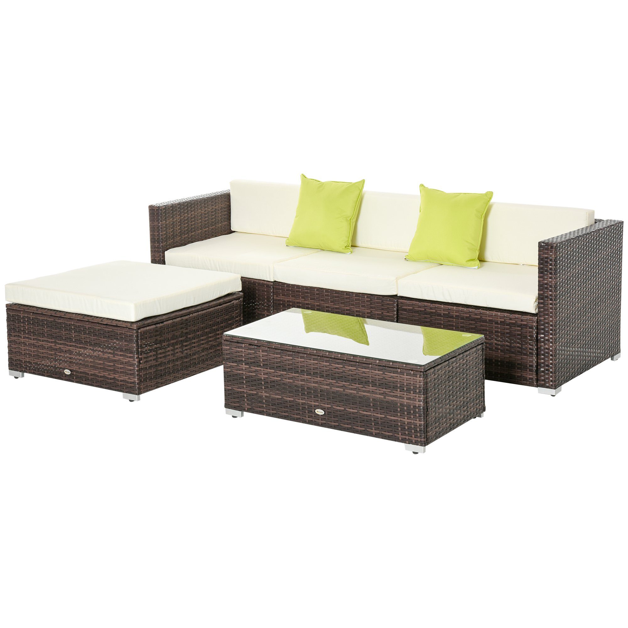 Outsunny Sitzgruppe Garten-Set Loungeset Loungemöbel mit günstig online kaufen