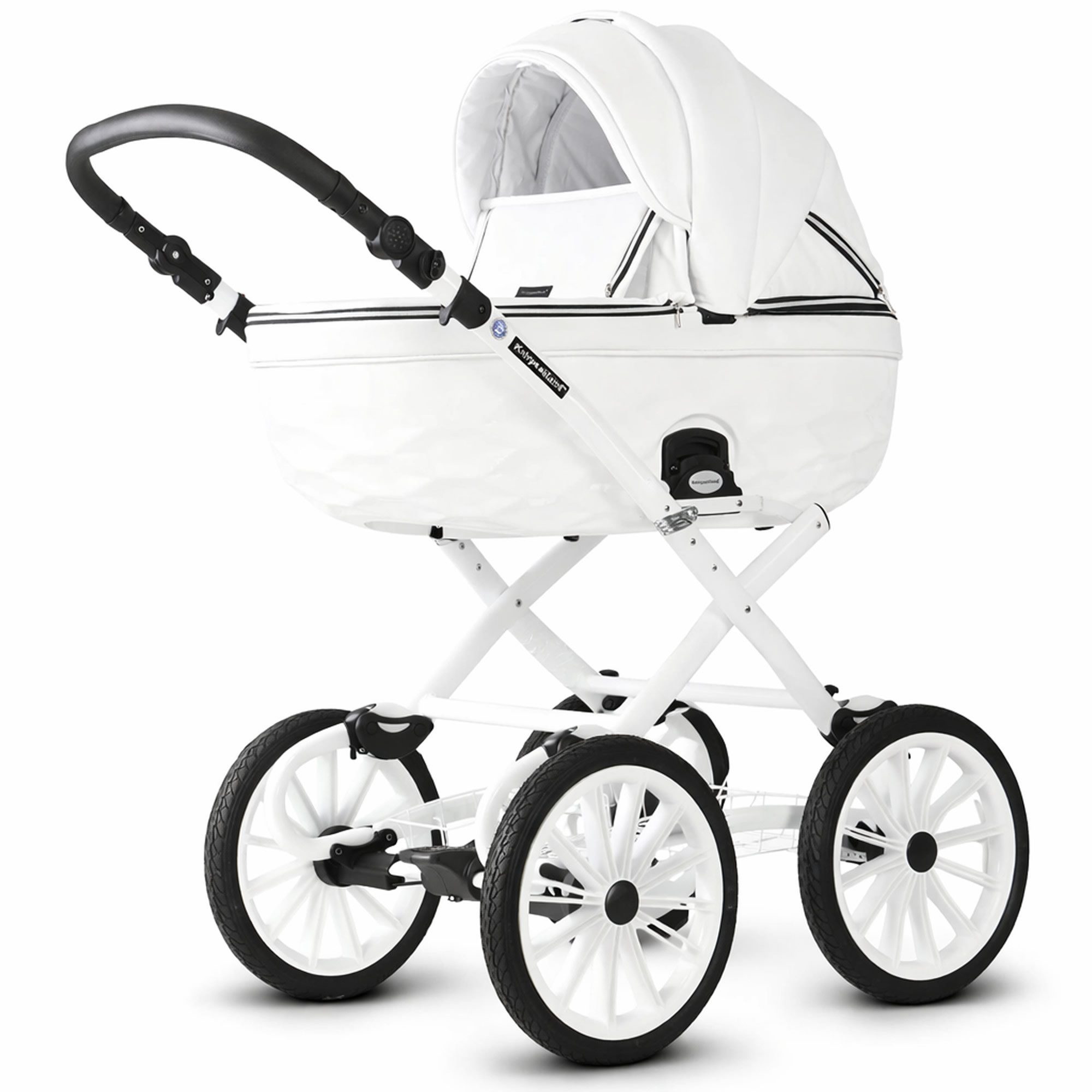 Knirpsenland Kombi-Kinderwagen Premium Retro Exclusive 2in1 inkl. Sportwagen, Wickeltasche & Zubehör, (Spar-Set), Kinderwagen, Handarbeit, 2in1 Kombi mit Babywanne und Sportsitz