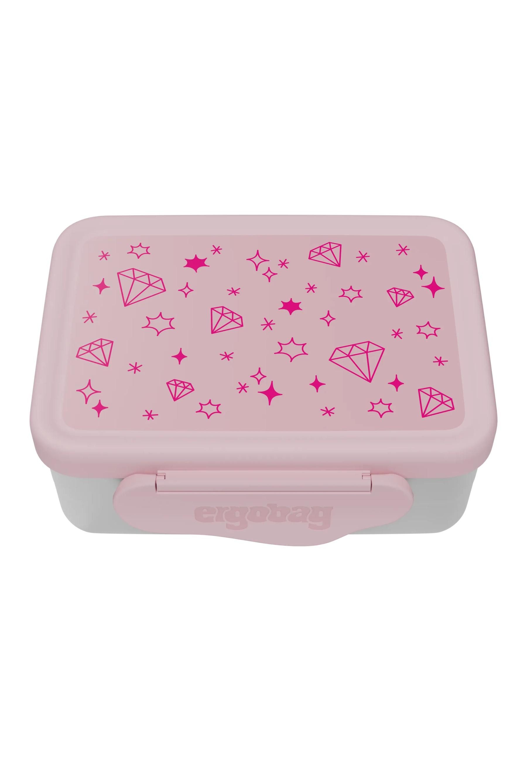 ergobag Lunchbox Edelstahl Brotdose, Edelstahl, (Edelstahl Brotdose, 3-tlg., 1x Brotdose, 1x Trennfach), spülmaschinengeeignet bis 45 Grad, Handwäsche empfohlen
