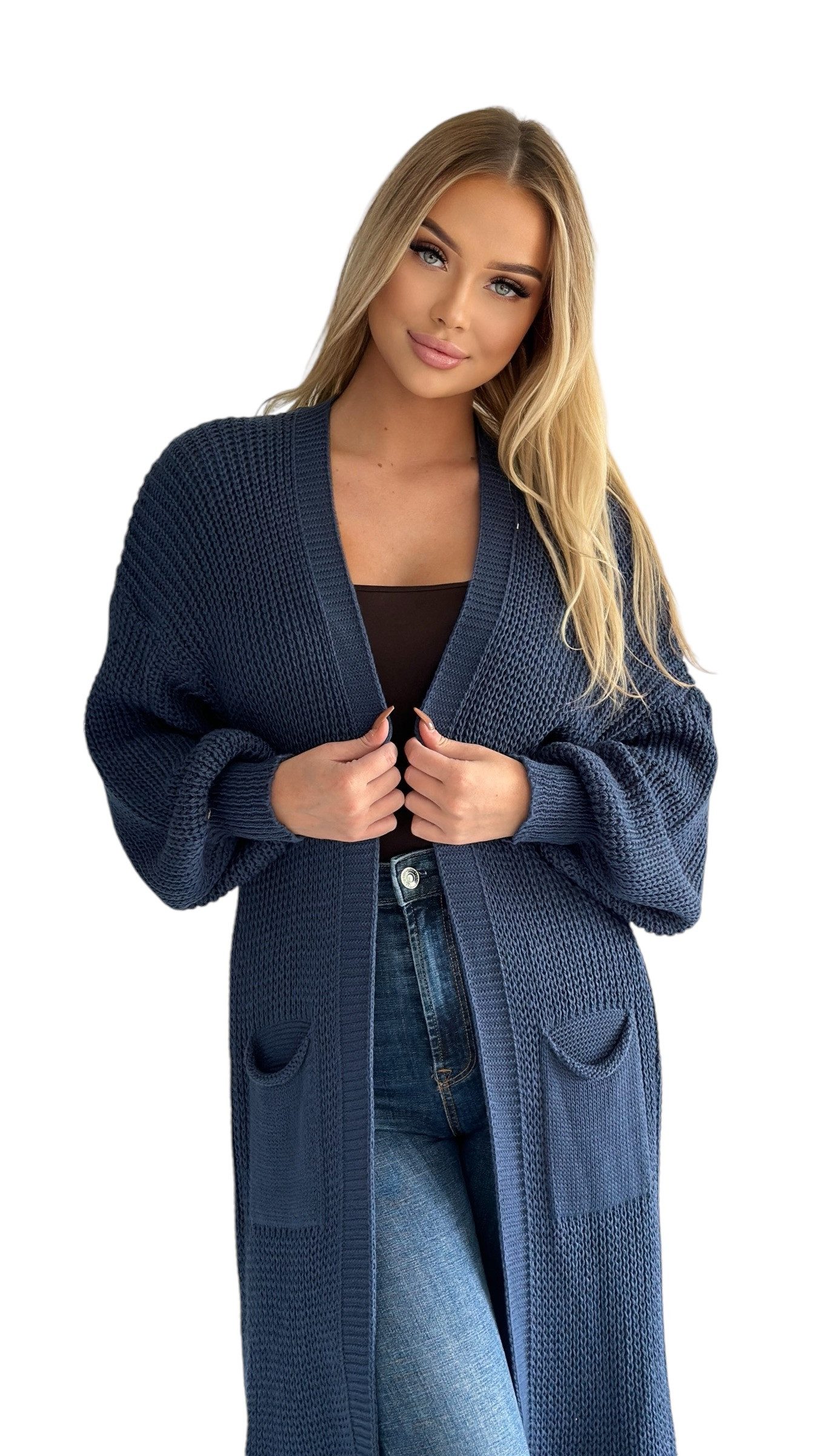 Mississhop Longstrickjacke Cardigan Longstrickjacke extra lange günstig online kaufen