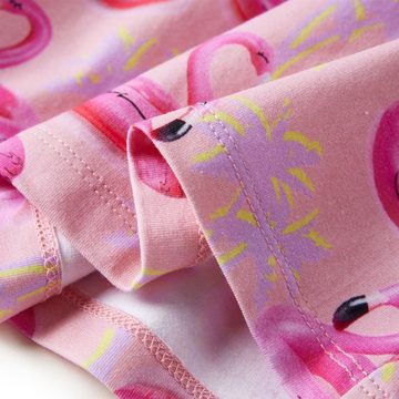 vidaXL A-Linien-Kleid Kinderkleid mit Flamingo-Schwimmringen Hellrosa 92