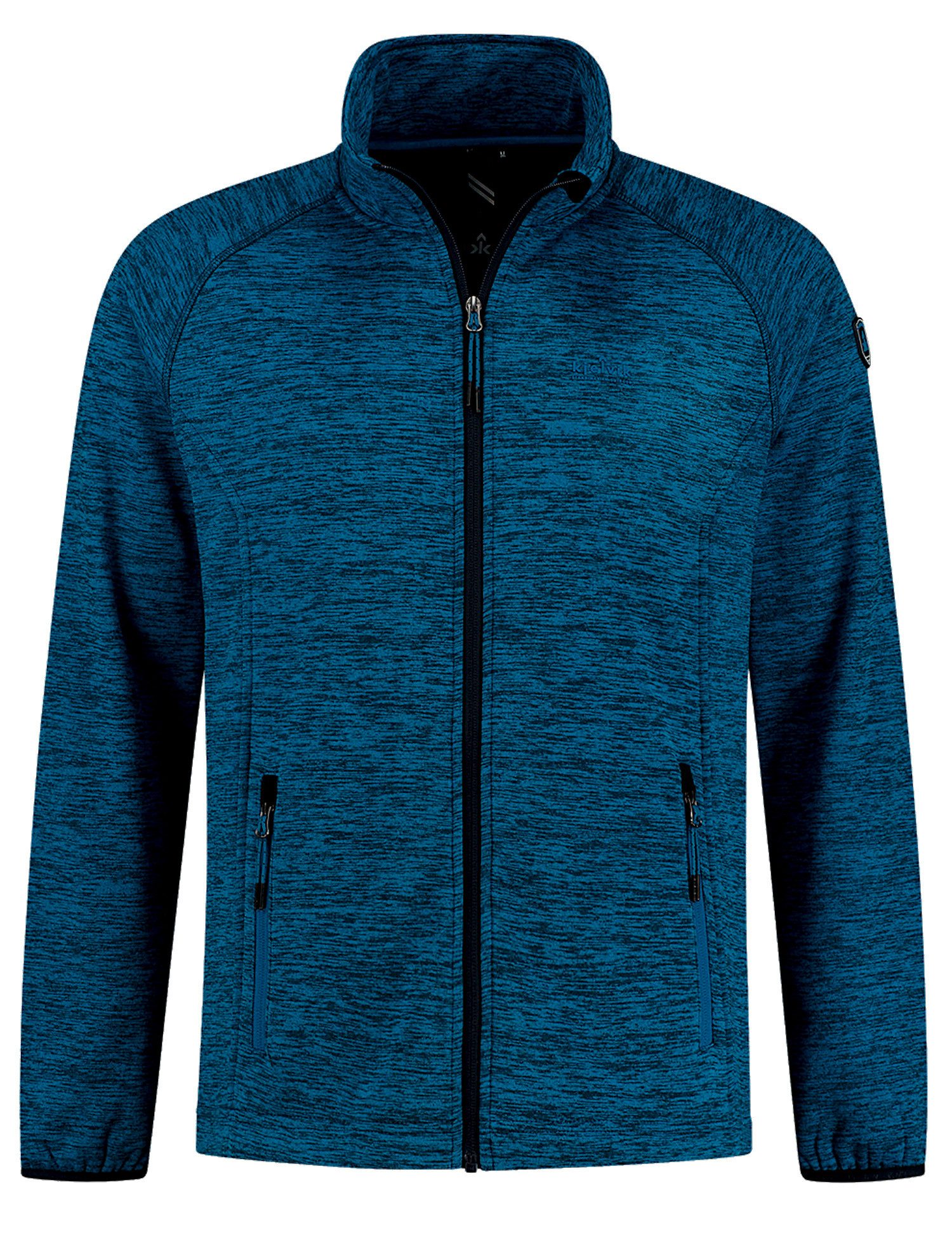 Kjelvik Fleecejacke Mike Sweatjacke mit kontrastfarbenen günstig online kaufen
