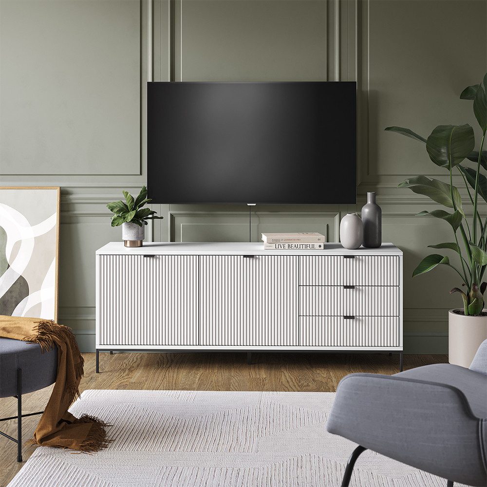 VICCO Lowboard ELIZA, Weiß, 150.1 x 60 cm - Einrichtungsbeispiel