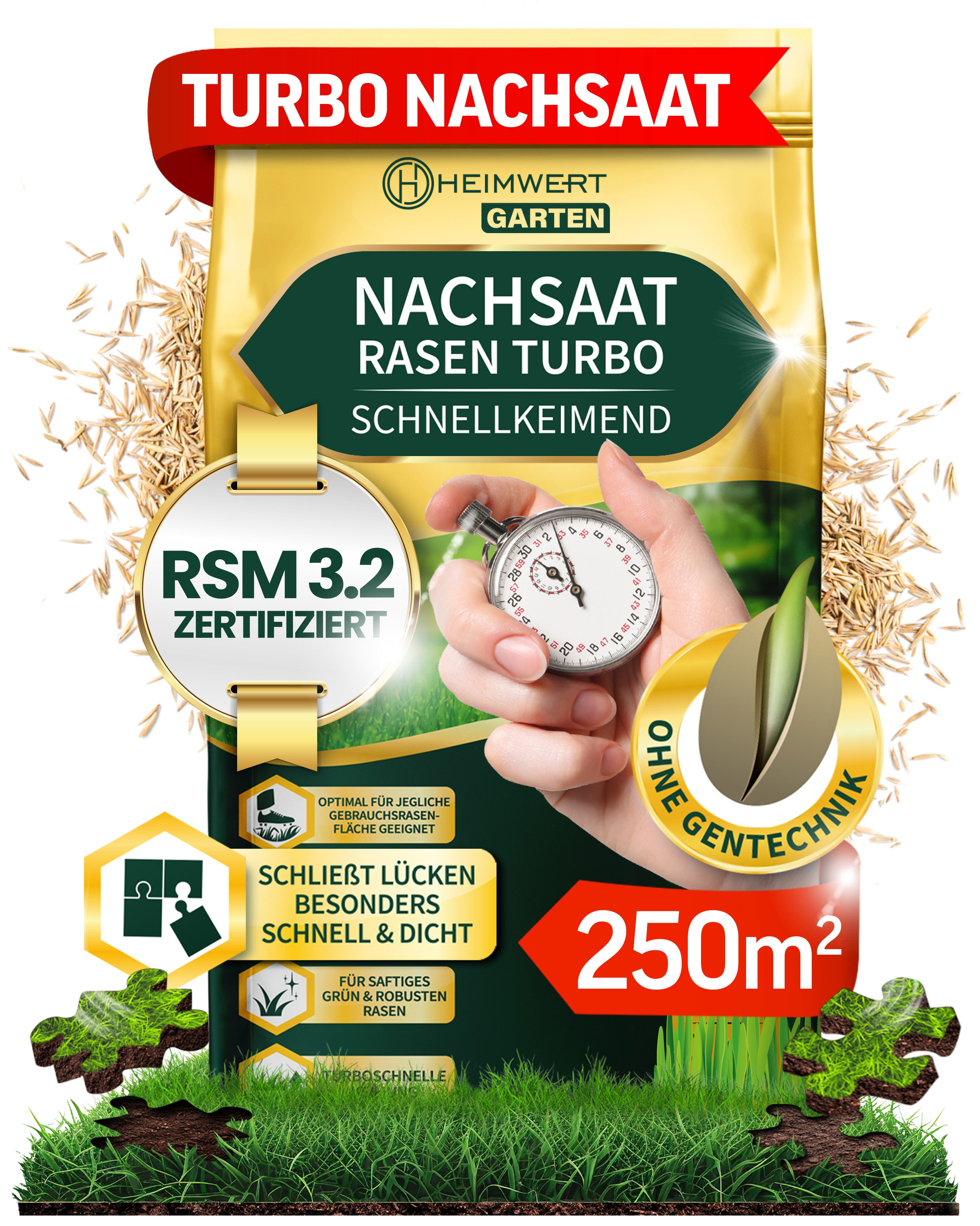 Rasensamen Nachsaat Grassamen schnellkeimend 5kg