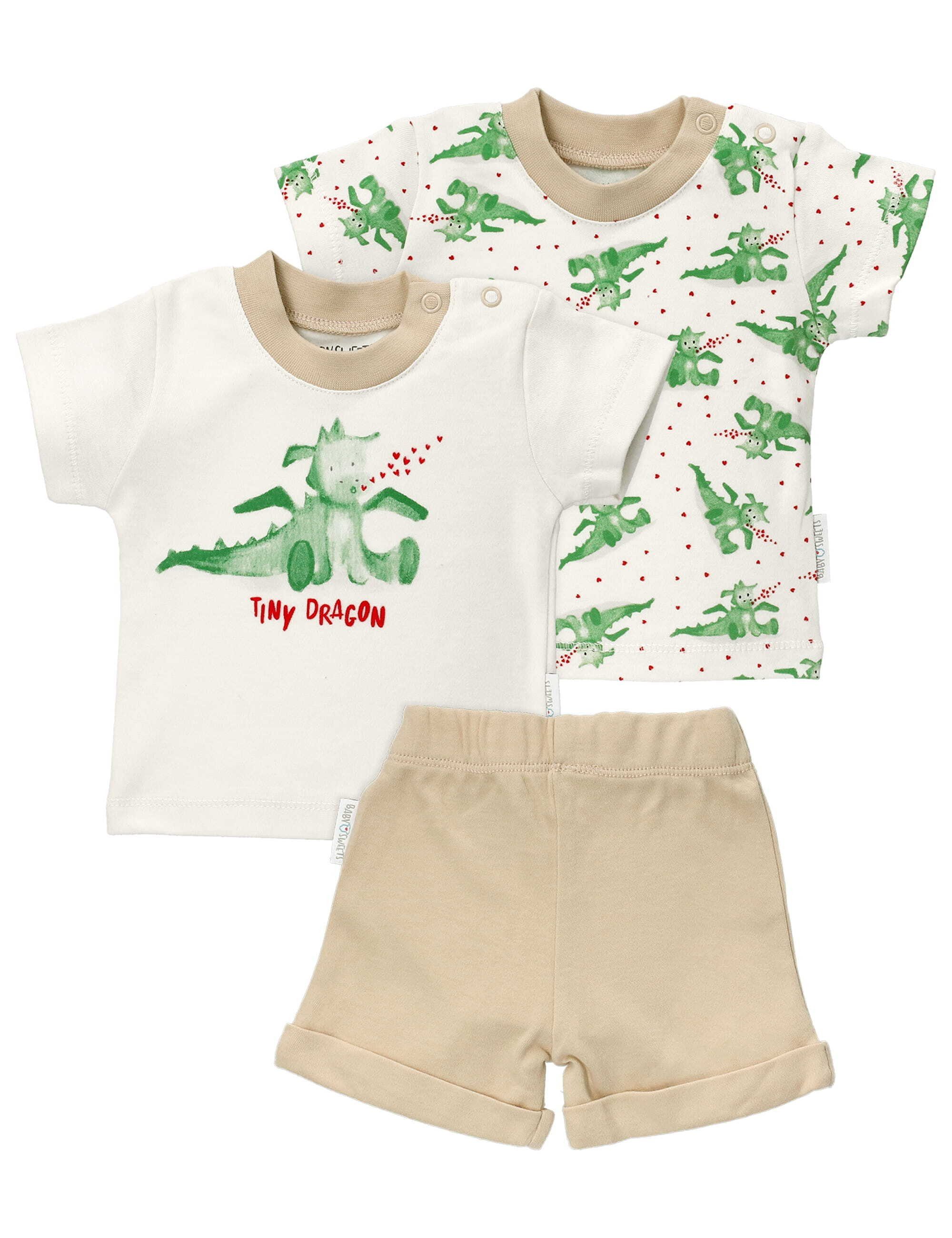 Baby 3 Shorts (3-tlg., Sweets T-Shirt & Teile) Drache Set