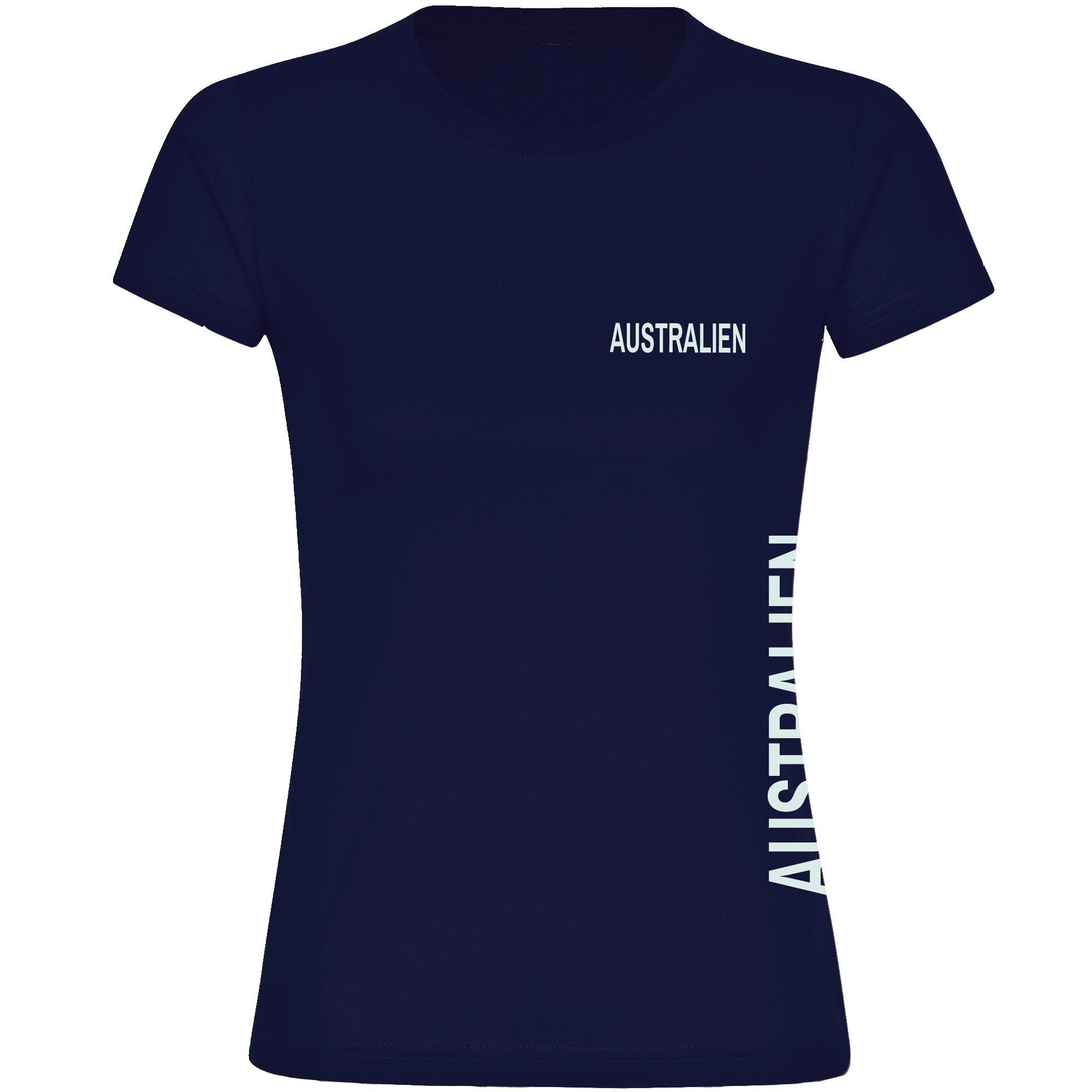 multifanshop T-Shirt Damen Australien - Brust & Seite - Frauen