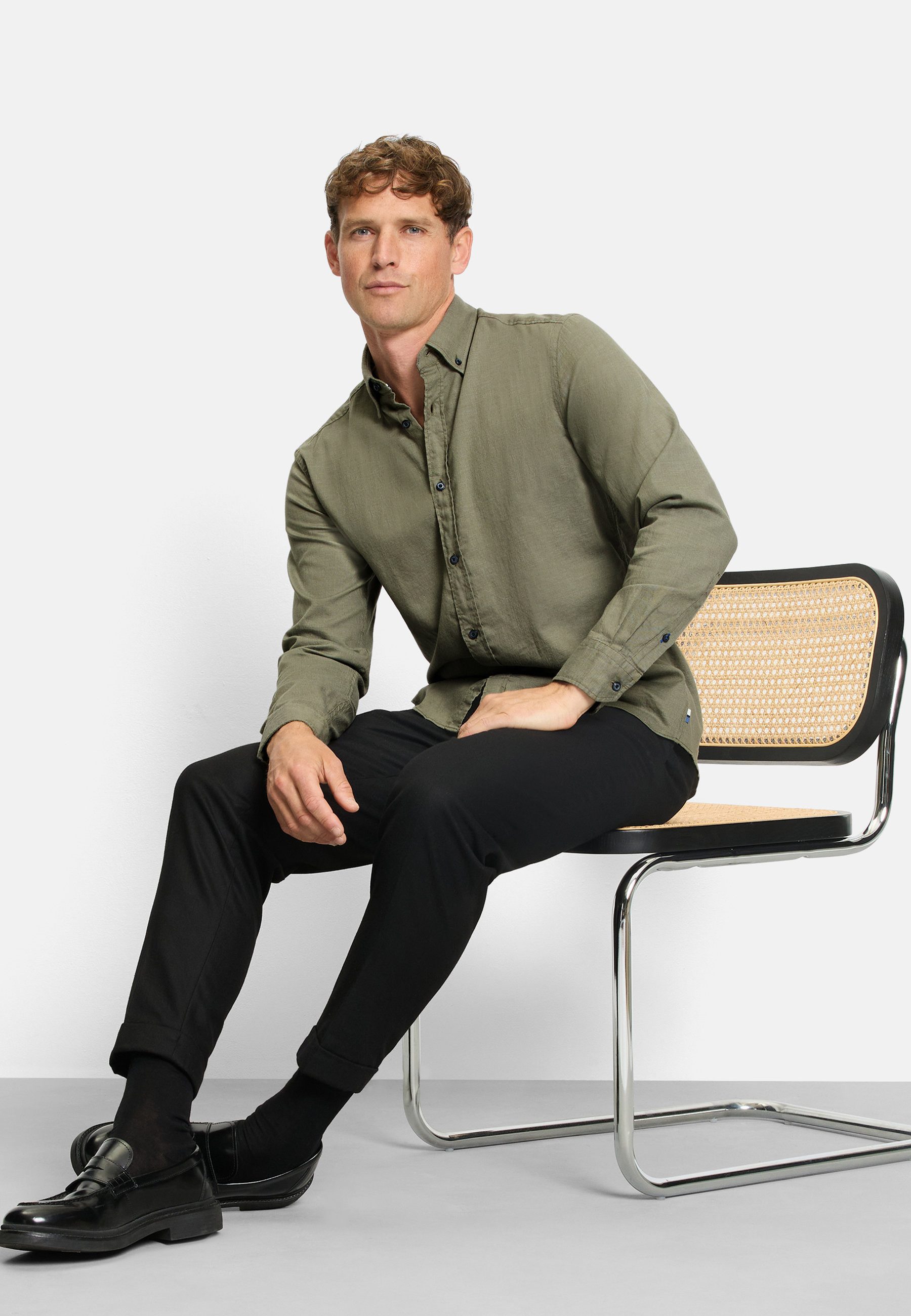 OLYMP Langarmhemd OLYMP Casual, regular fit, Button-down