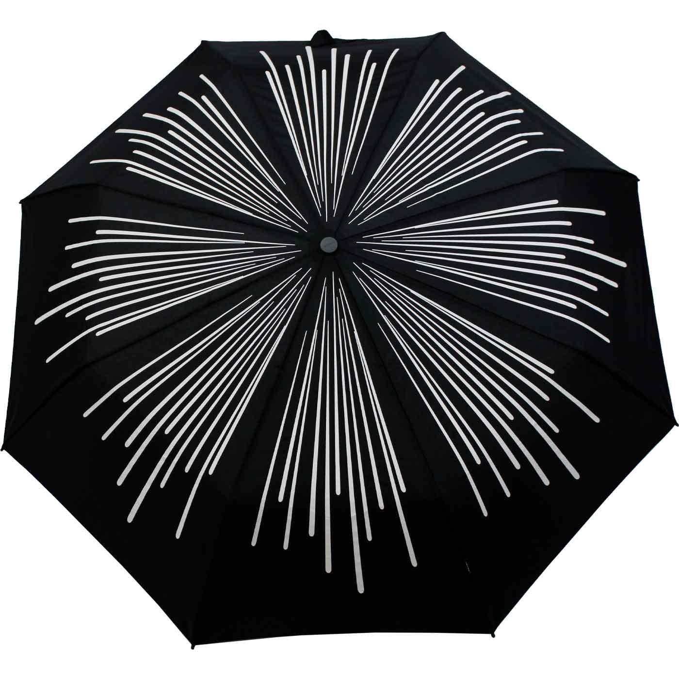 der Knirps® Auf-Zu-Automatik, Schirm wird Farbe, mit leichter nass seine Aufdruck ändert stabiler, wenn Langregenschirm er