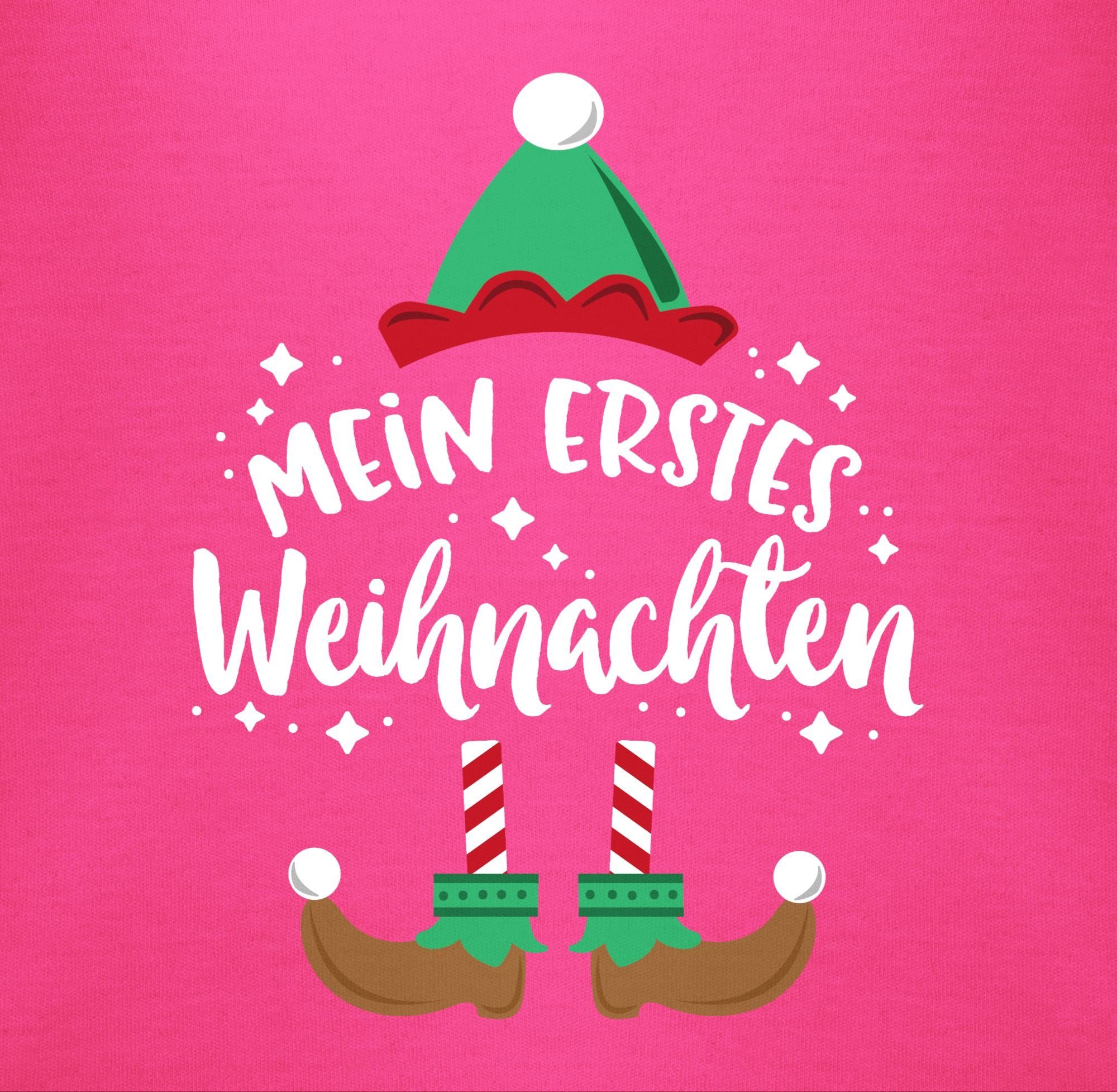 Baby Shirtracer Fuchsia Shirtbody Weihnachten - erstes Weihnachten Mein weiß Kleidung 3