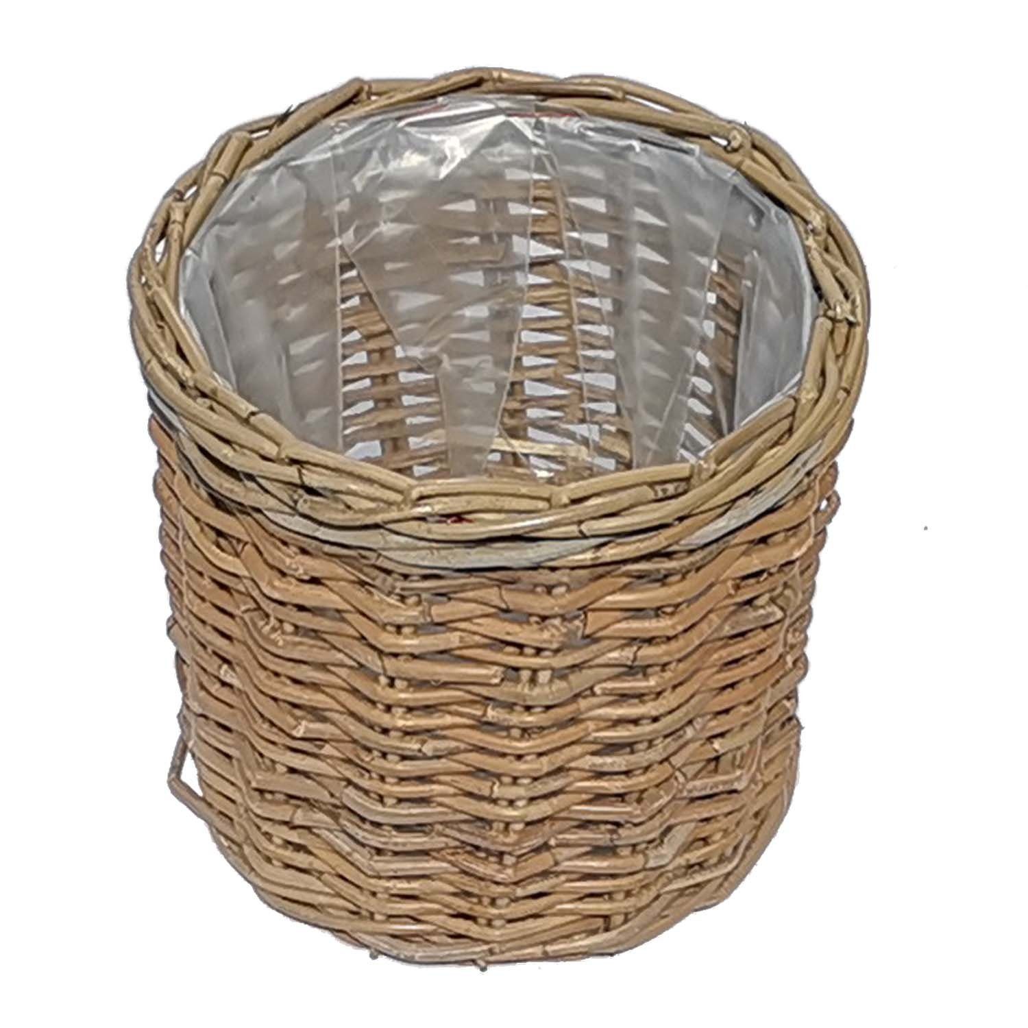 Casa Moro Flechtkorb Rattan Korb Siena rund mit Folie Blumenkorb Pflanzenko günstig online kaufen