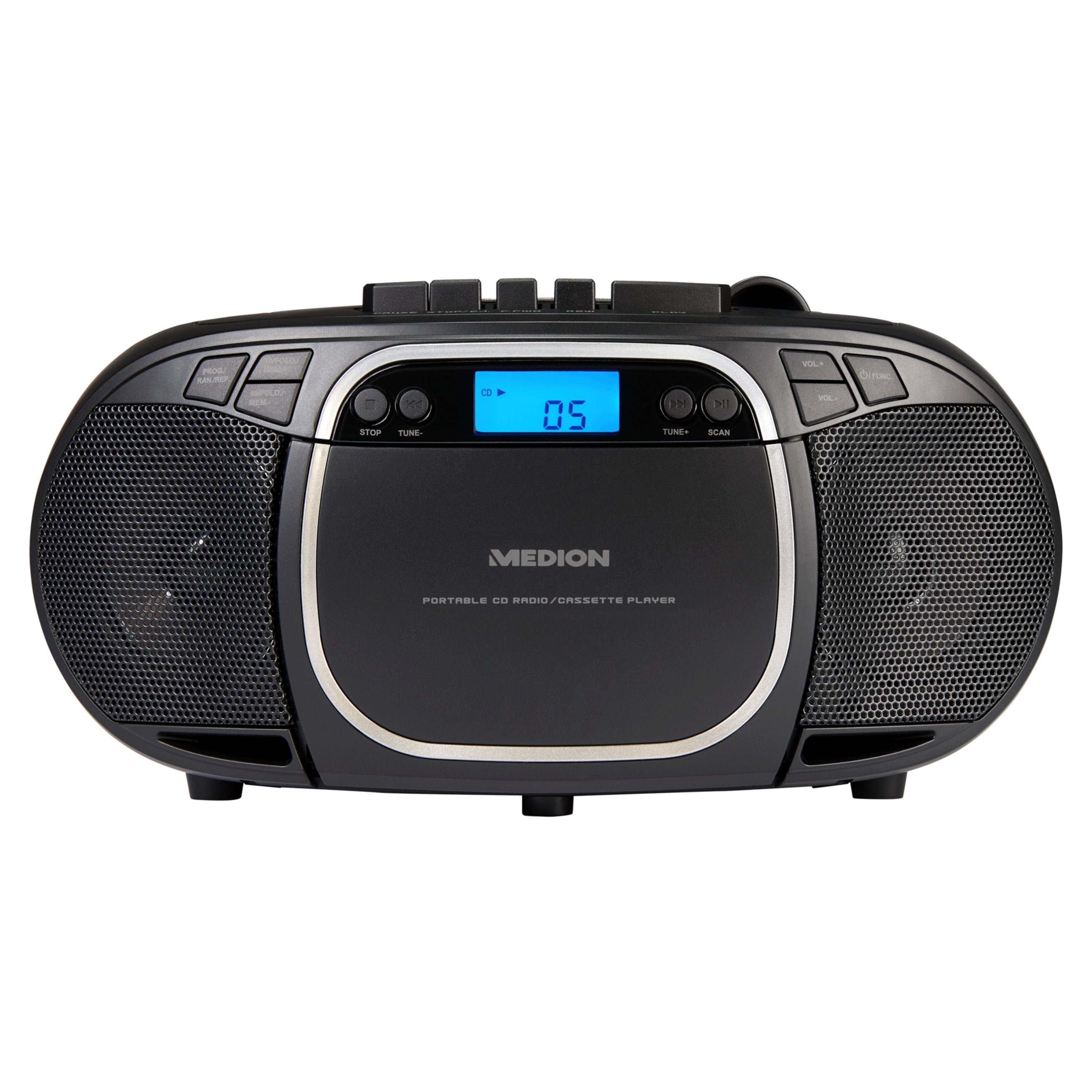 Medion® LIFE E66476 Boombox CD/MP3-Player Display Stereo Radio USB  Anschluss Radio (MD44176)