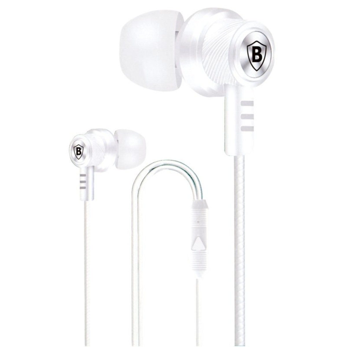 B-Tech Universelle Stereo-Kopfhörer mit Mikrofon & Lautstärkeregler - 3,5mm In-Ear-Kopfhörer