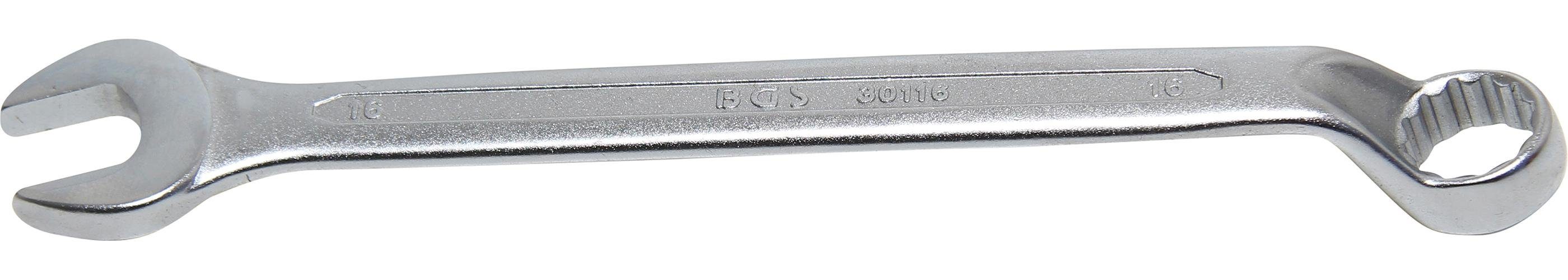 BGS technic Maulschlüssel Maul-Ringschlüssel, gekröpft, SW 16 mm