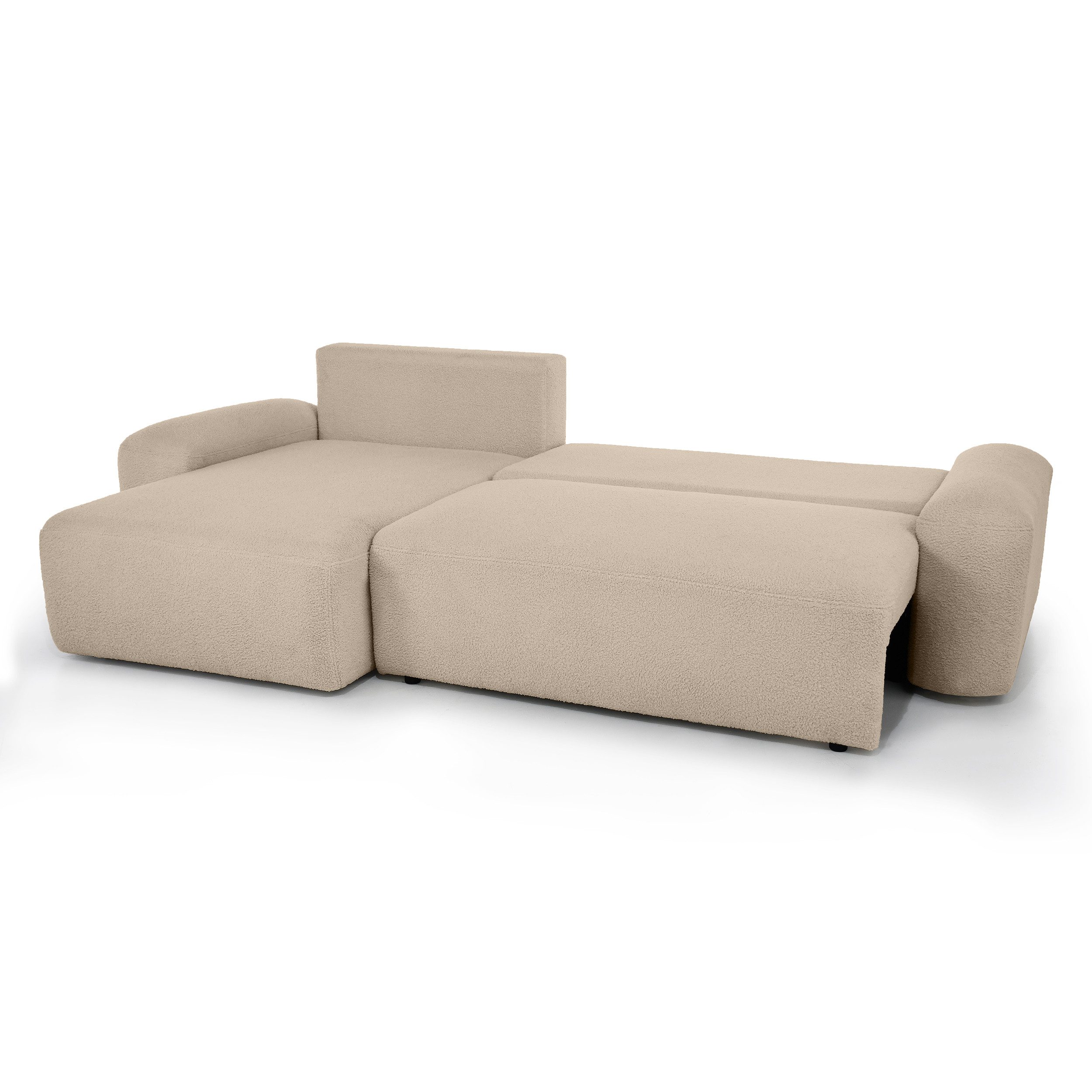 Beautysofa Ecksofa Noel mit universelle Ottomane, mit Bettfunktion und Bettkasten