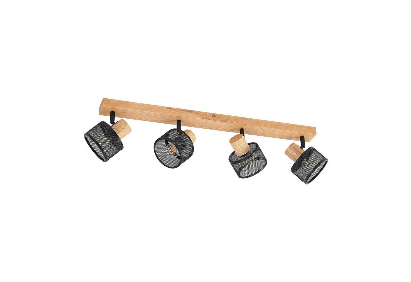 Lindby Deckenstrahler Evinora, Holz IP20, 4 x 40 W