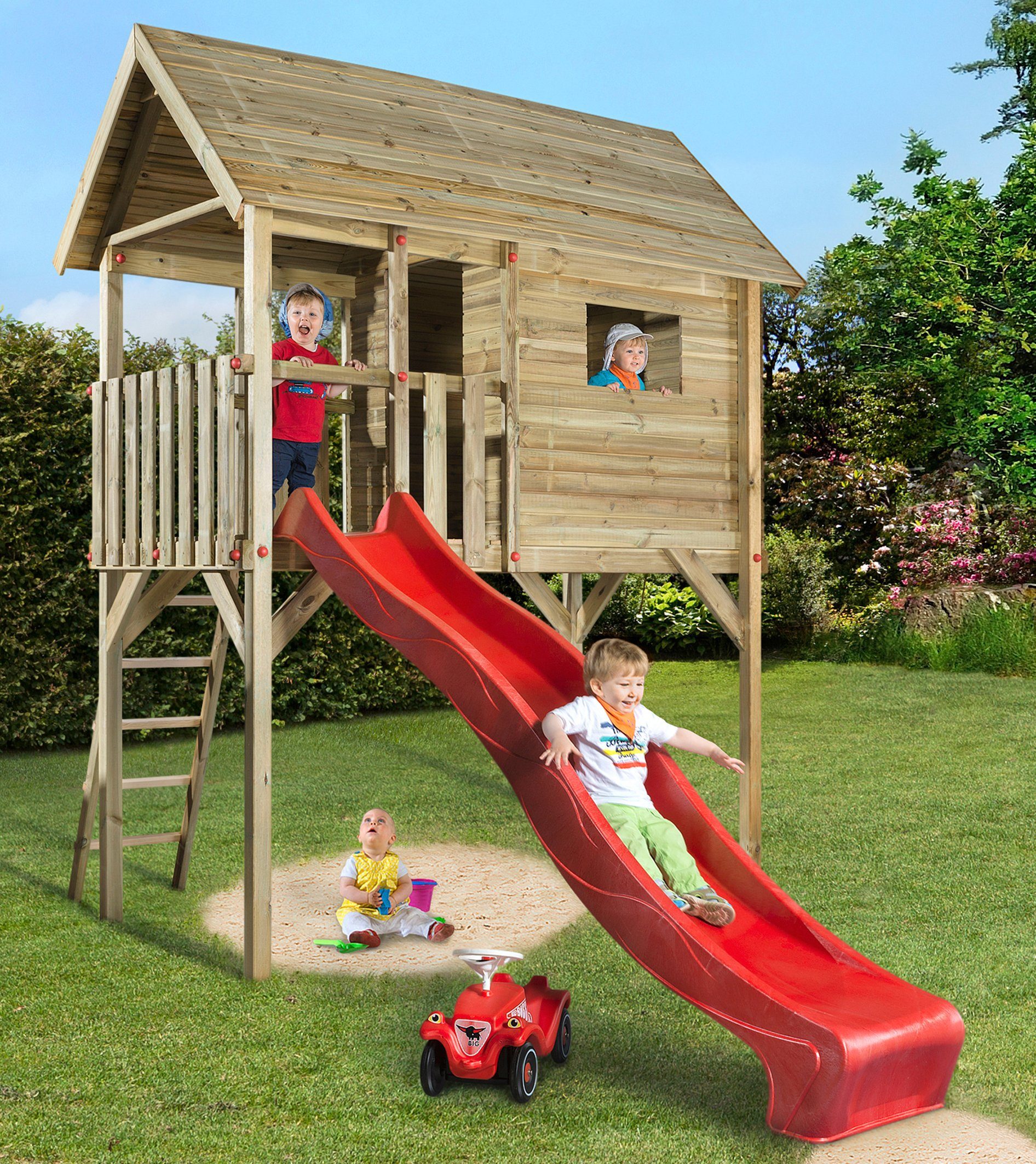 weka Spielhaus Tabaluga Kinderstelzenhaus 815, BxTxH: 375x235x332 cm