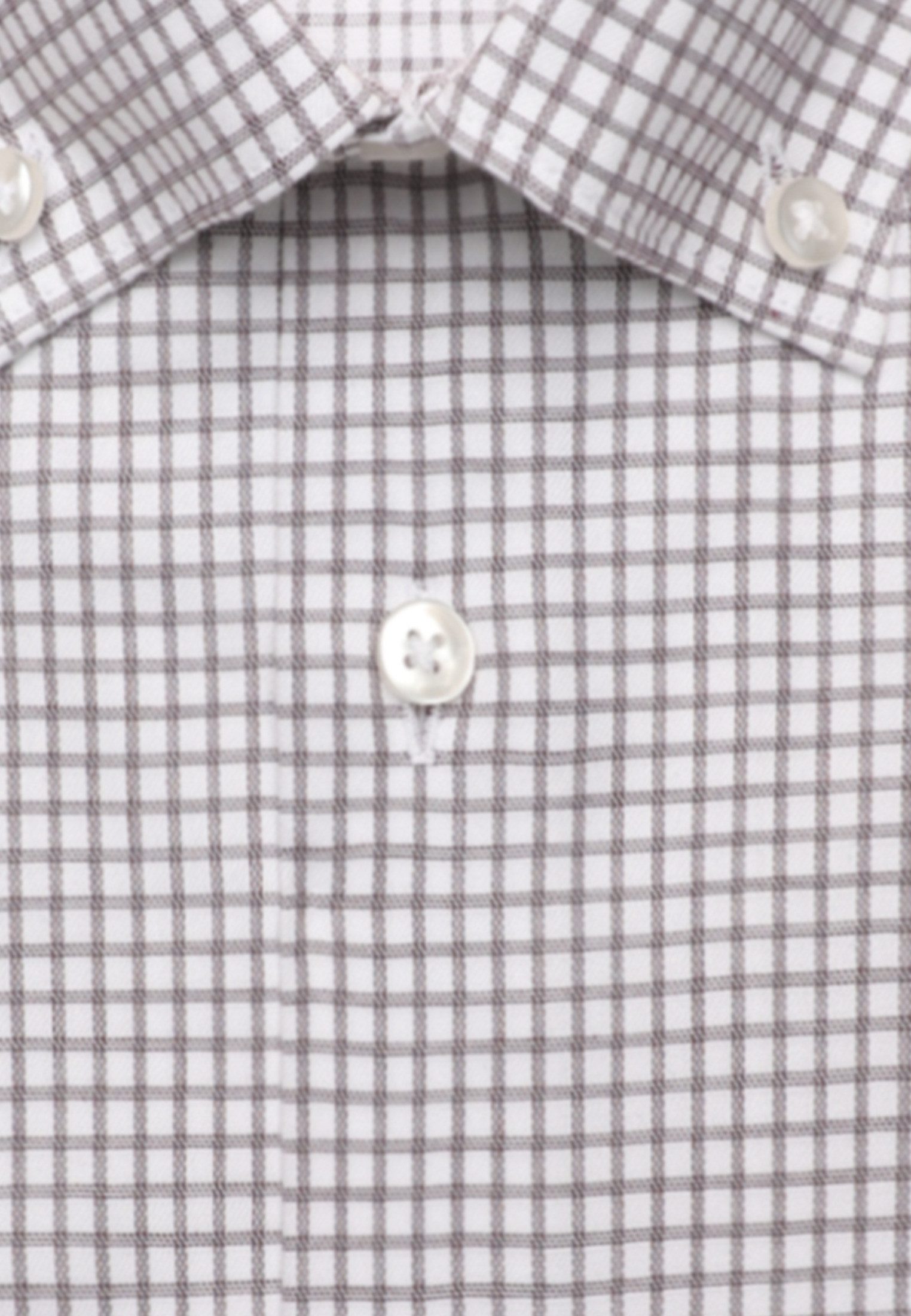 seidensticker Businesshemd Schwarze Rose Shaped 1/1 Button-Down-Kragen Karo