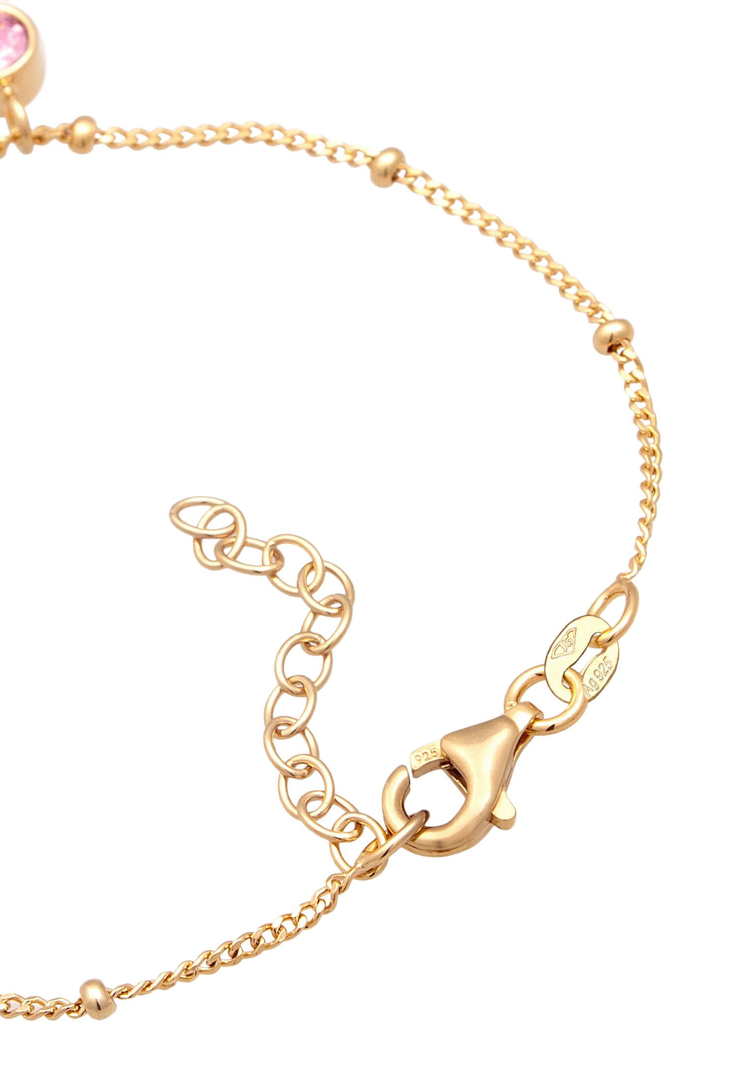Elli Armband Rosa 925 Sterling Silber, mit Kristallen von Swarovski® (kein Set, 1-tlg)