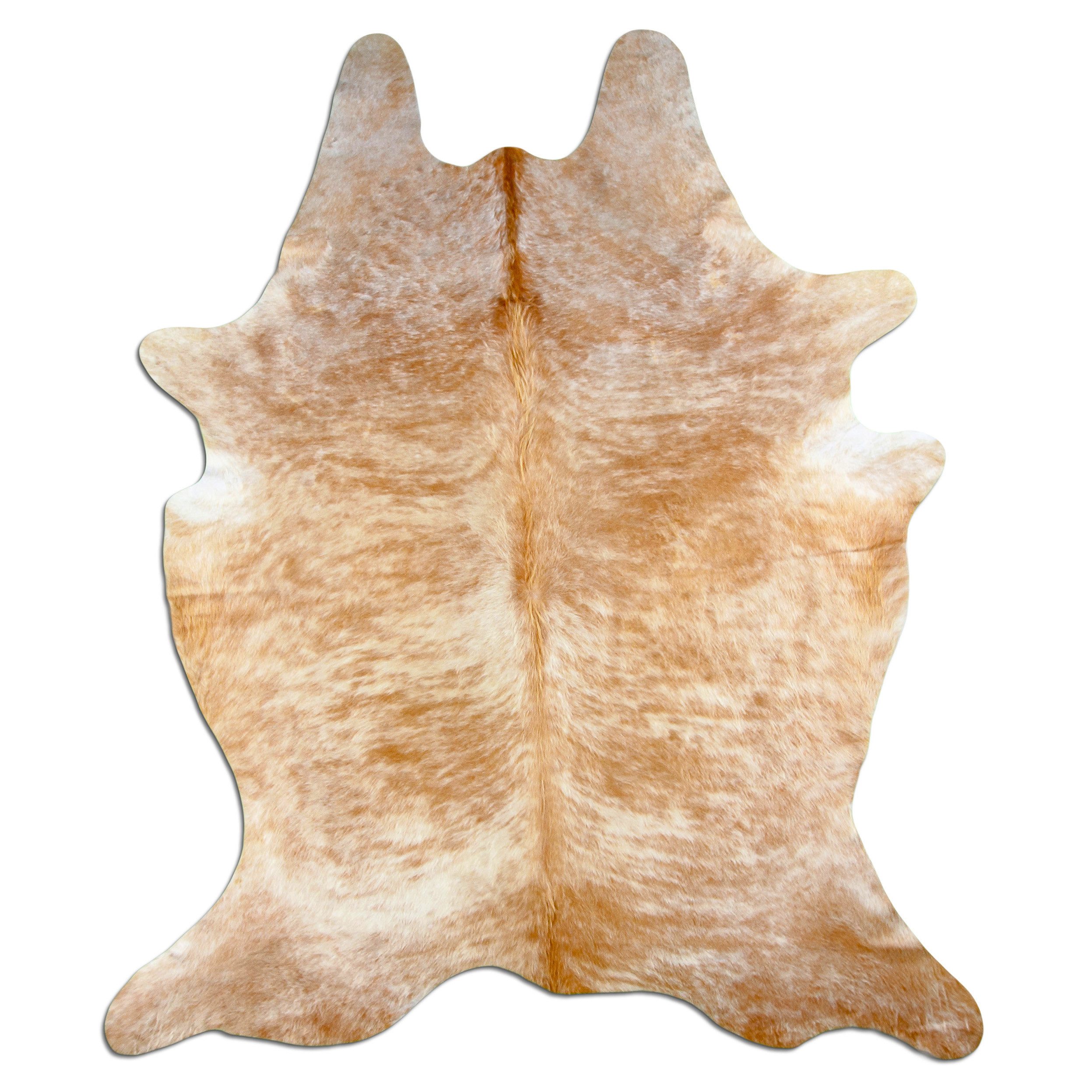 Livorio Fellteppich - beige brindle / beige gestromt, Kuhfell, Premium Kuhfell Teppich,Rinderfell,Echtfell