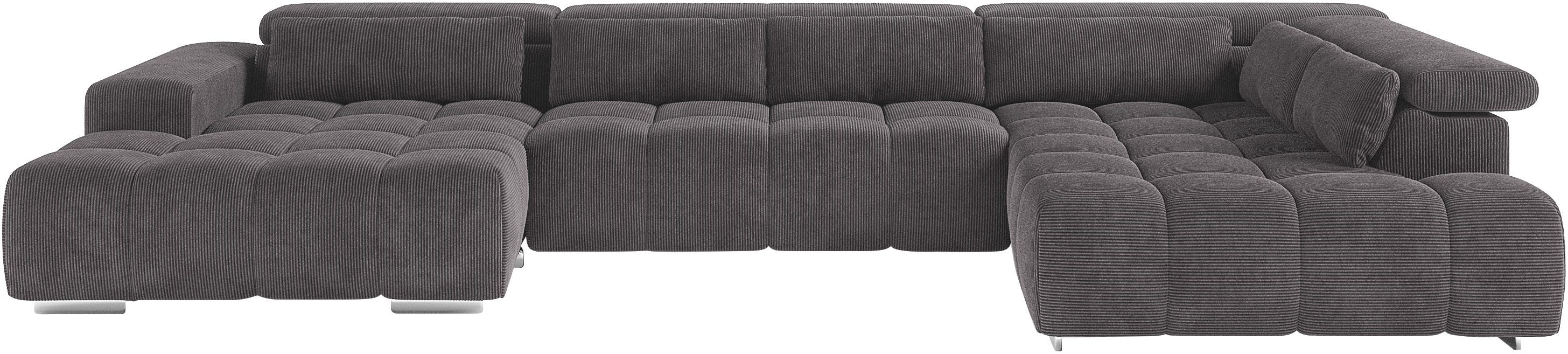 COTTA Wohnlandschaft Orion U-Form, mit Kopfteilverstellung & 6 Nierenkissen günstig online kaufen