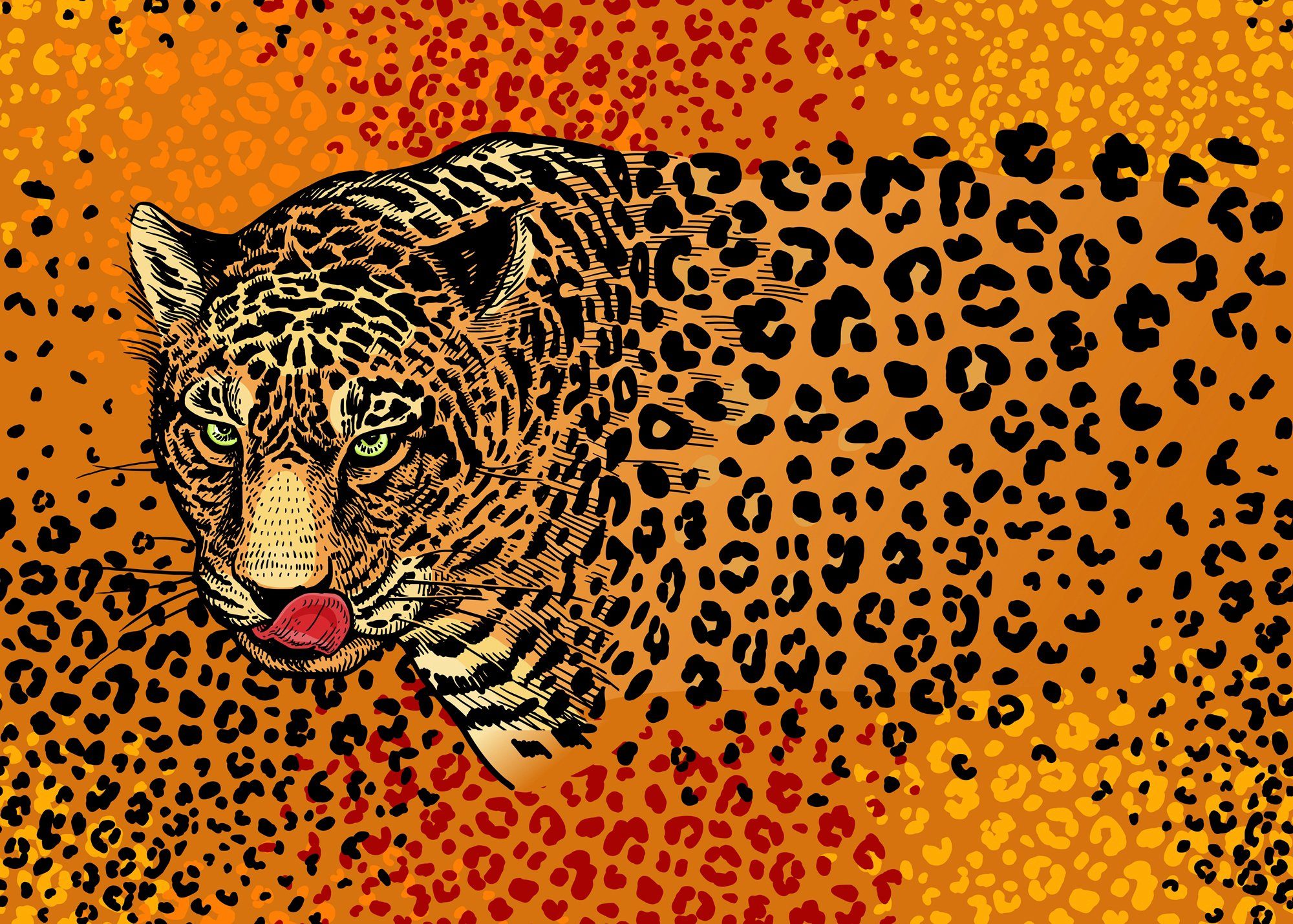 Fototapete ABSTRAKT DESIGN- LEOPARD