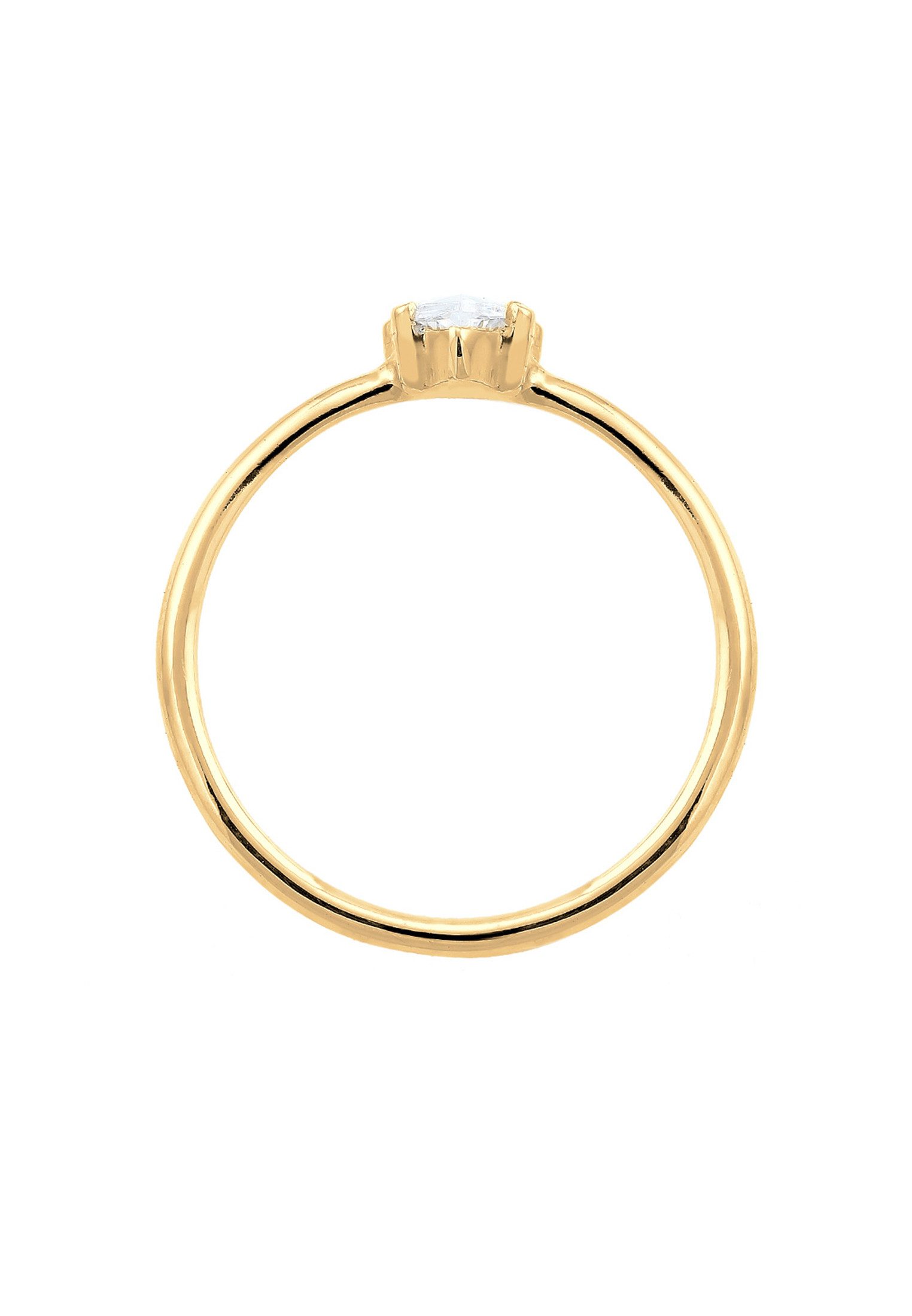 Elli Verlobungsring Verlobung Marquise Zirkonia Stein 925 Silber