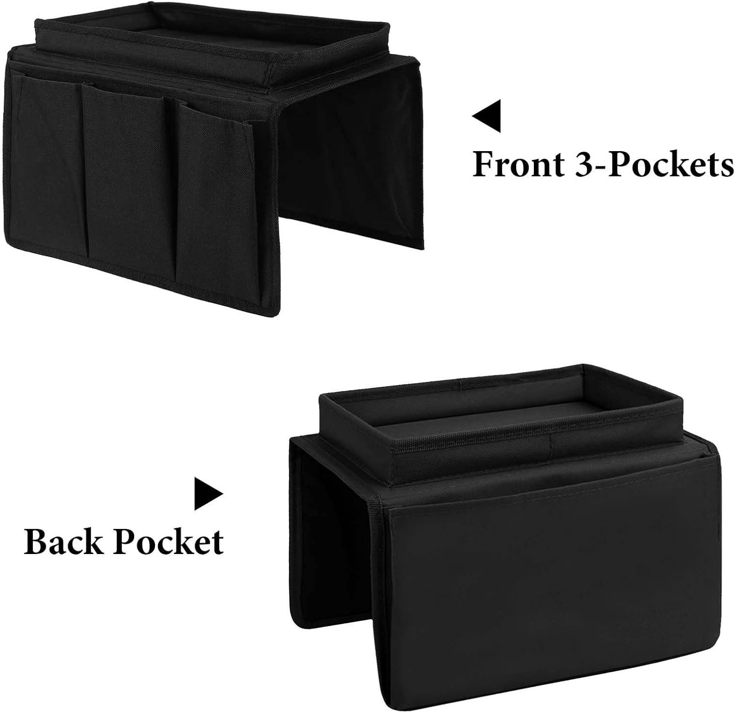 FELIXLEO Badorganizer Sofa Armlehne Organizer Oxford Tasche Tablett faltbar Aufbewahrung (1 St) – Bild 3 von 5