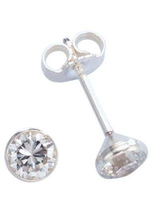 Firetti Paar Ohrstecker Schmuck Geschenk Silber 925 Ohrschmuck Solitär, Made in Germany - mit Zirkonia (synth)
