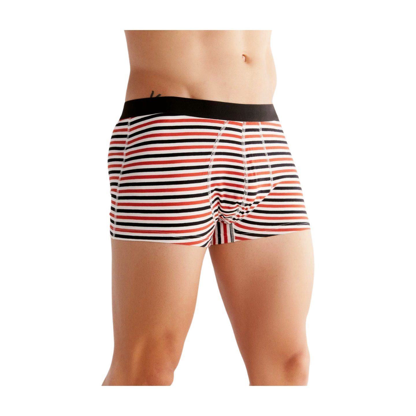 Trunk Rot-Schwarz-P.Weiß Albero Shorts Boxershorts Natur