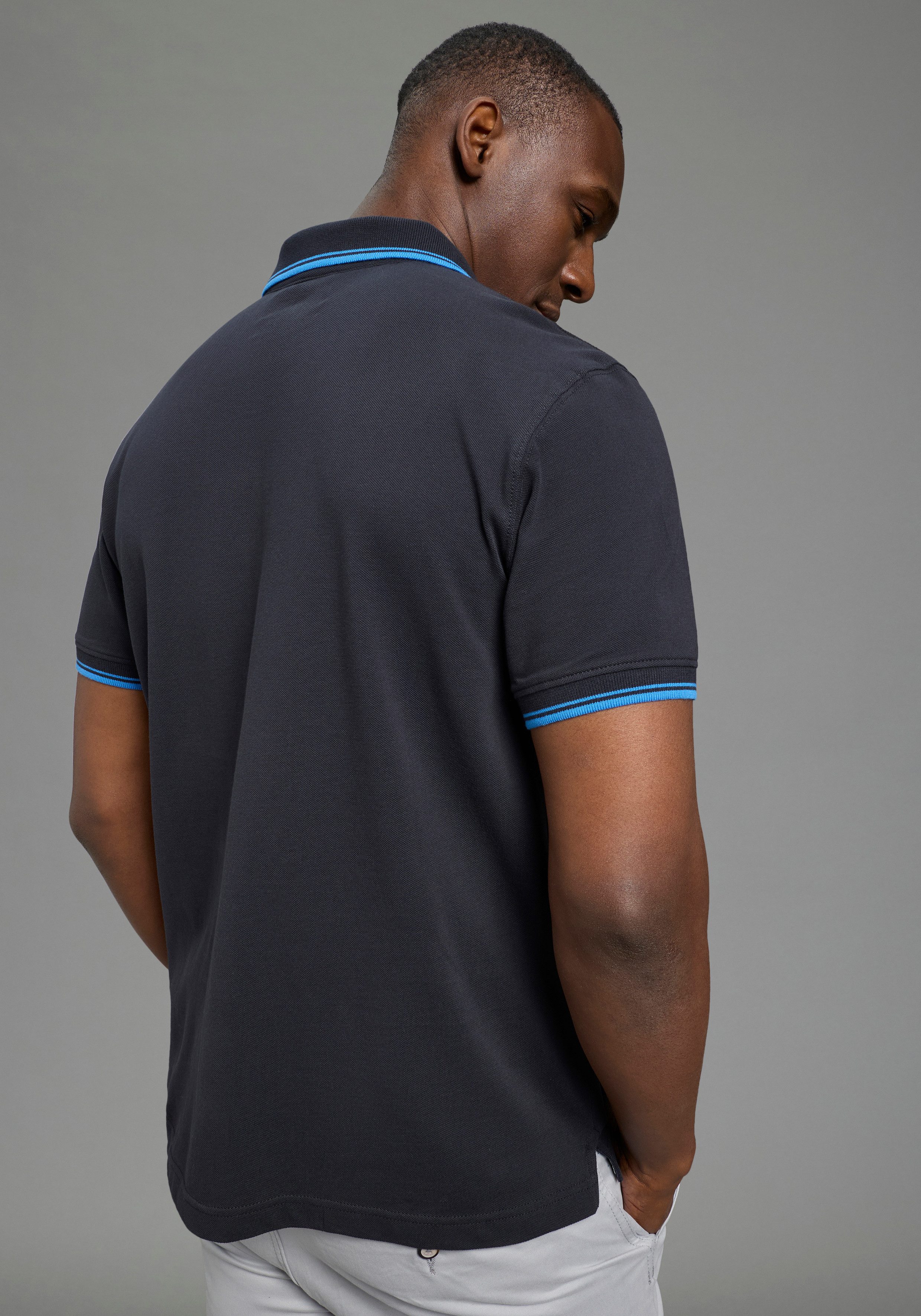 DELMAO Poloshirt Neue Kollektion! normale Passform, Kurzarm, mit Stickerei