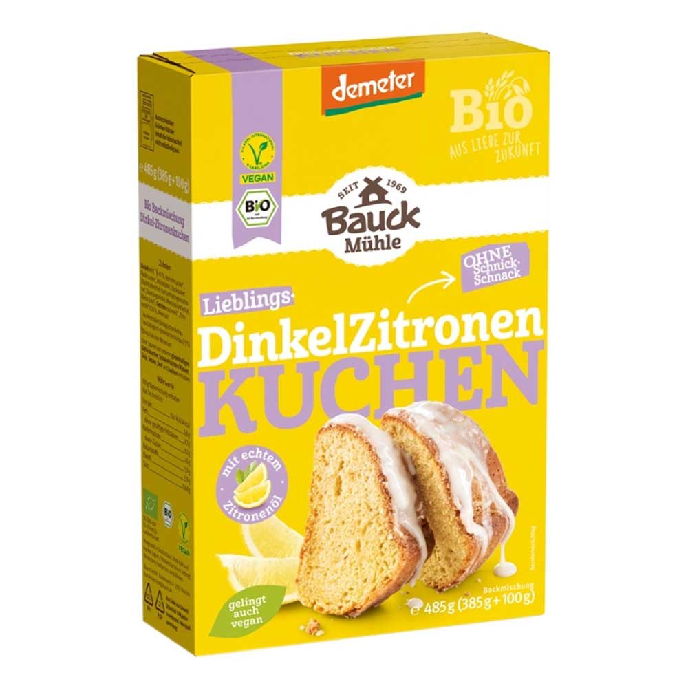 Bauck Mühle Fertiggericht Backmischung - Dinkel Zitronenkuchen 485g