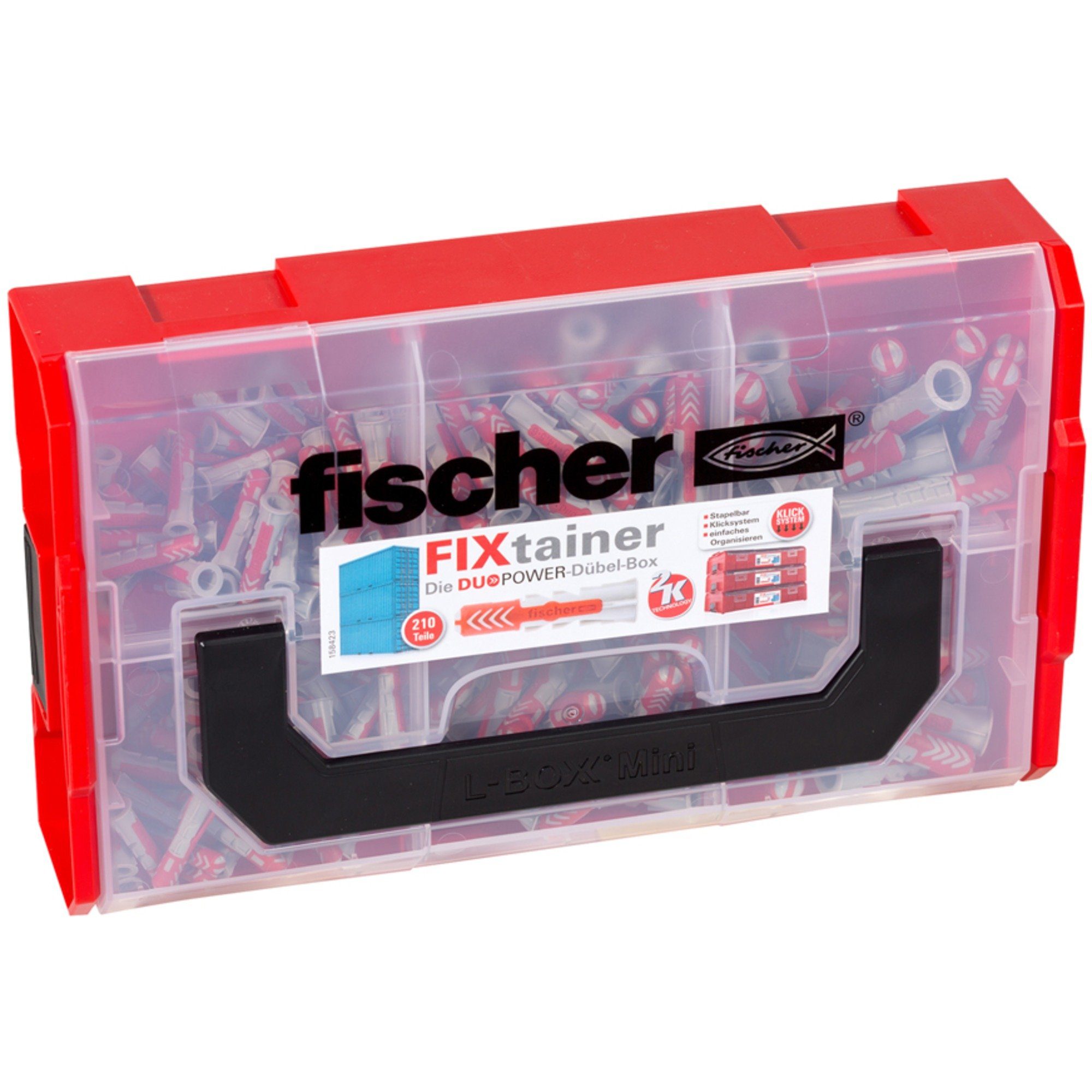 Universaldübel fischer FixTainer - DUOPOWER, Dübel, (210-teilig)