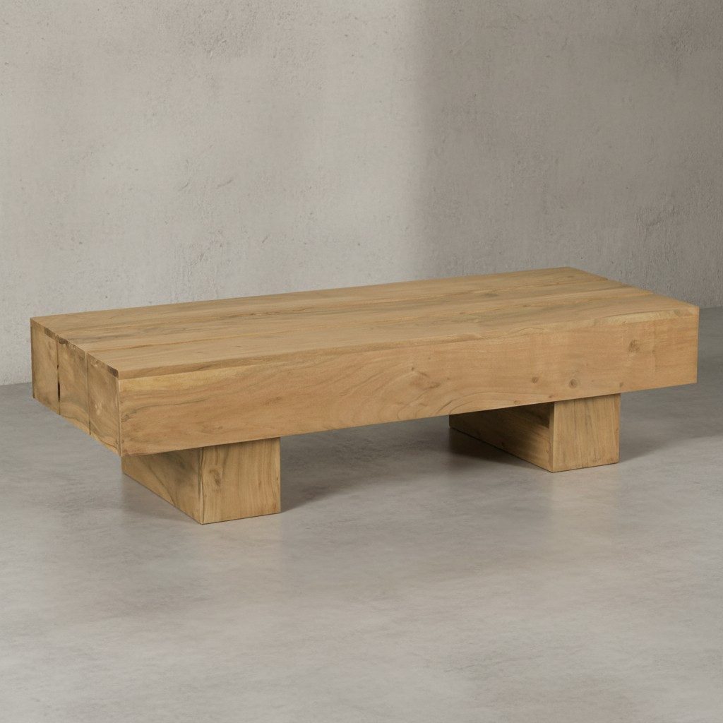 KADIMA DESIGN Couchtisch Massivholz Kaffeetisch - Robust & Modern für gemütliche Abende
